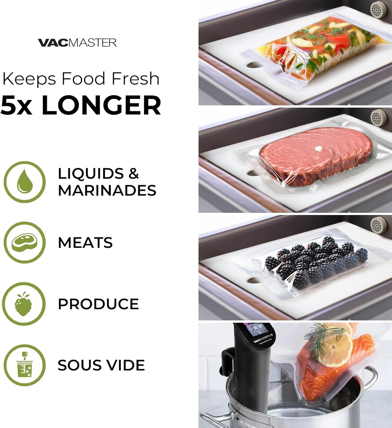 VacMaster VP210 Chamber Vacuum Sealer – Maintenance-Free Commercial Vacuum Sealer Machine for Food, 10.25” Seal Bar for 10” x 13” Bags