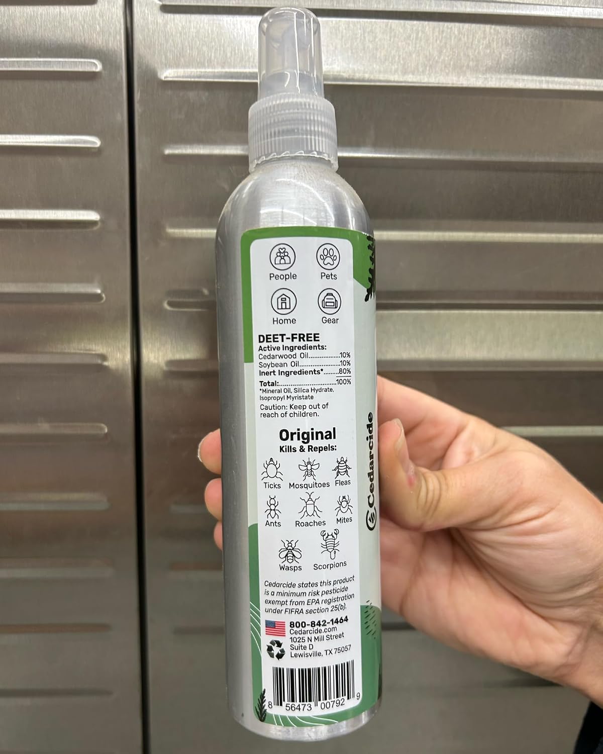 Cedarcide Original Bug Spray | Repel & Kill Fleas, Ticks, Mosquitoes, Mites, Ants & Chiggers | For use on People