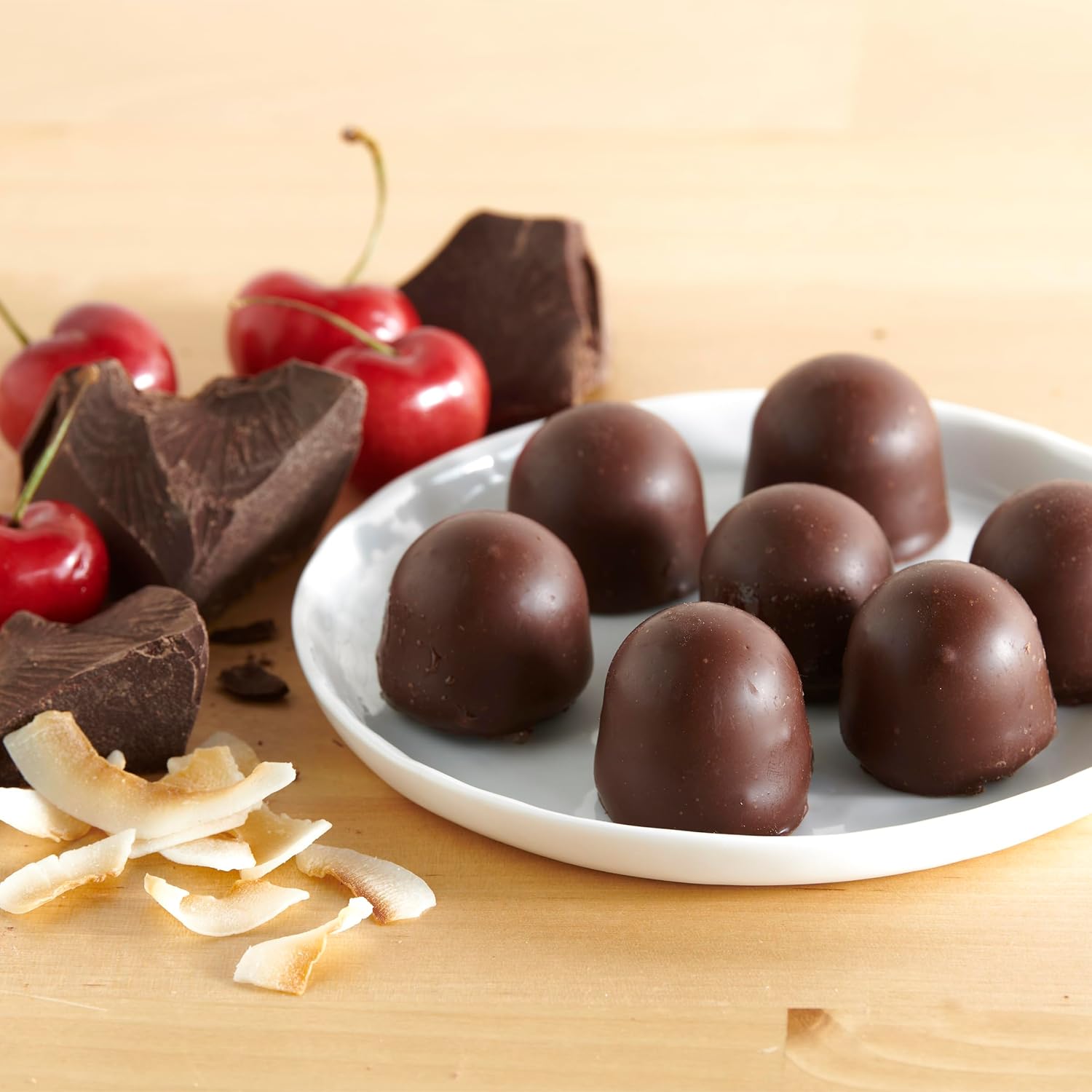 Queen Anne French Vanilla Chocolate Covered Cordial Cherries | 6.6 oz | 10 Piece Gift Boxes | Whole Maraschino Cherry Creamy Filled Liquid Center | Holiday Party Chocolate Candy