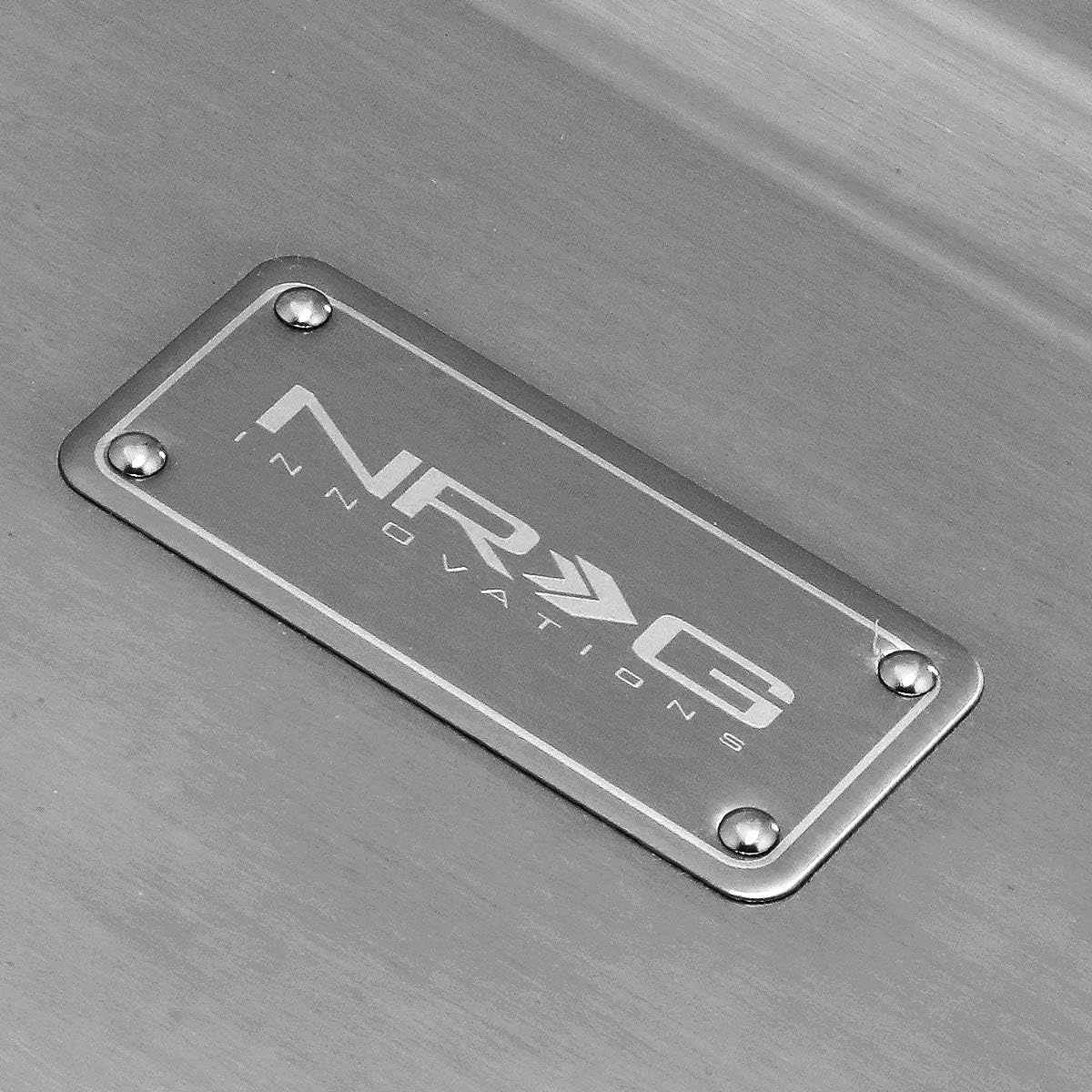 NRG Innvations Radiator Support Cover with Vent, Stainless Steel Engine Bay Air Diversion Panel with Logo Plate, For 05-07 Scion TC, NRG-DVP-3051