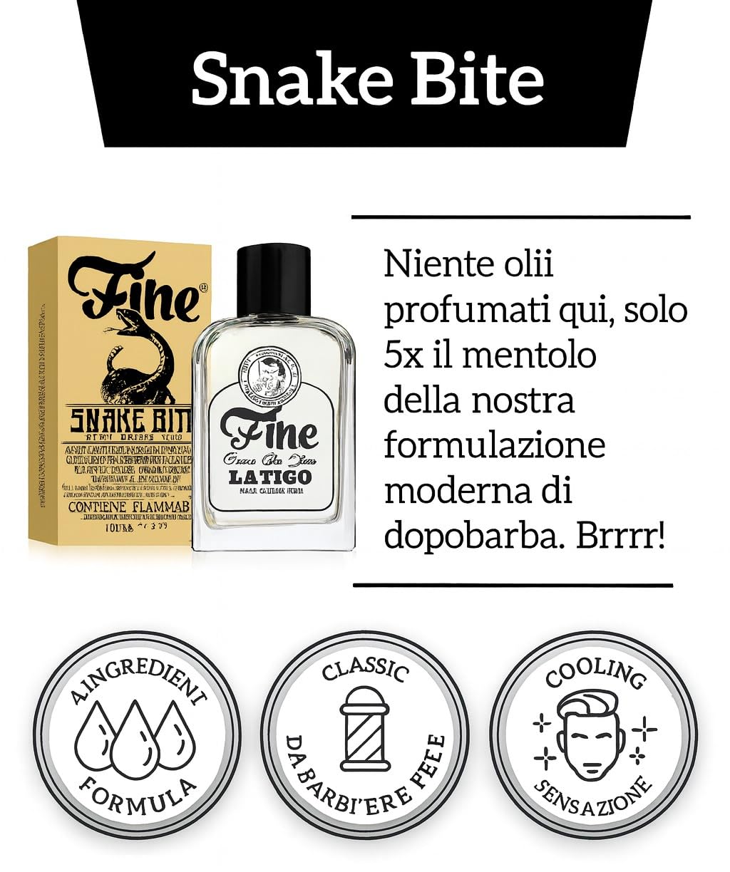 Fine Italian Citrus Classic Aftershave for Men, Made in USA, Four Simple Ingredients, Cooling MentholSplash, Inspired by a 1916 Mediterranean Classic, Bergamot Neroli Petitgrain Scent, 100ml