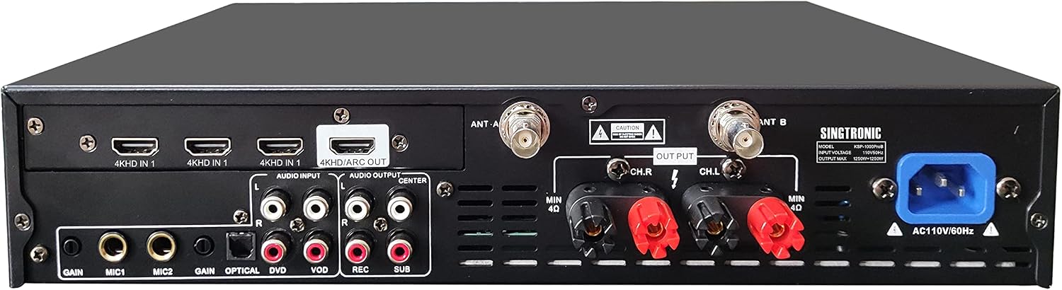 2500W Complete Karaoke System – 50, 000 Preloaded Songs + Unlimited YouTube | Select Songs via App on Phone/Tablet | Wireless Mics