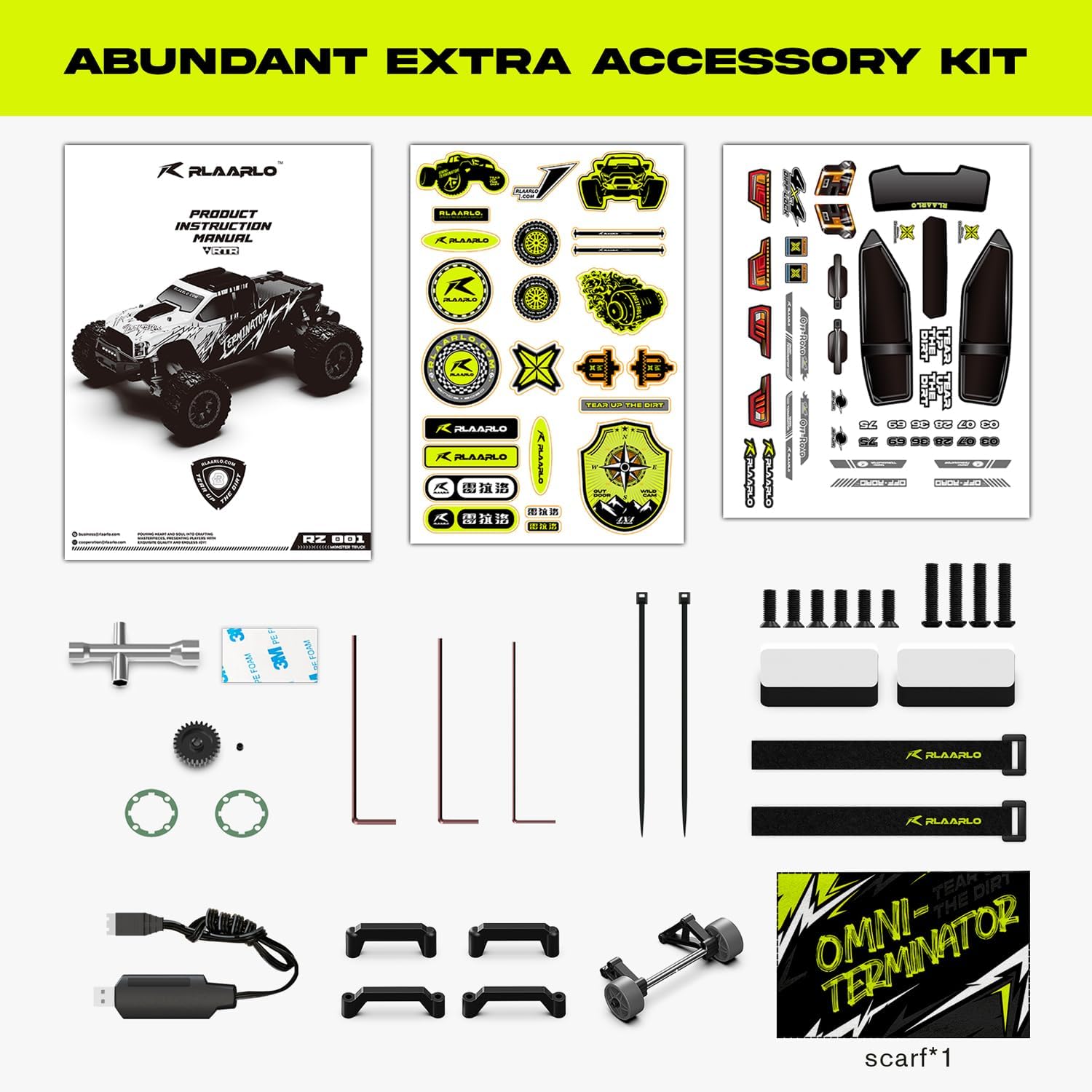 AMORIL 1/10 RTR Brushless Fast RC Cars for Adults, Max 50mph Hobby Electric Off-Road Monster Truck