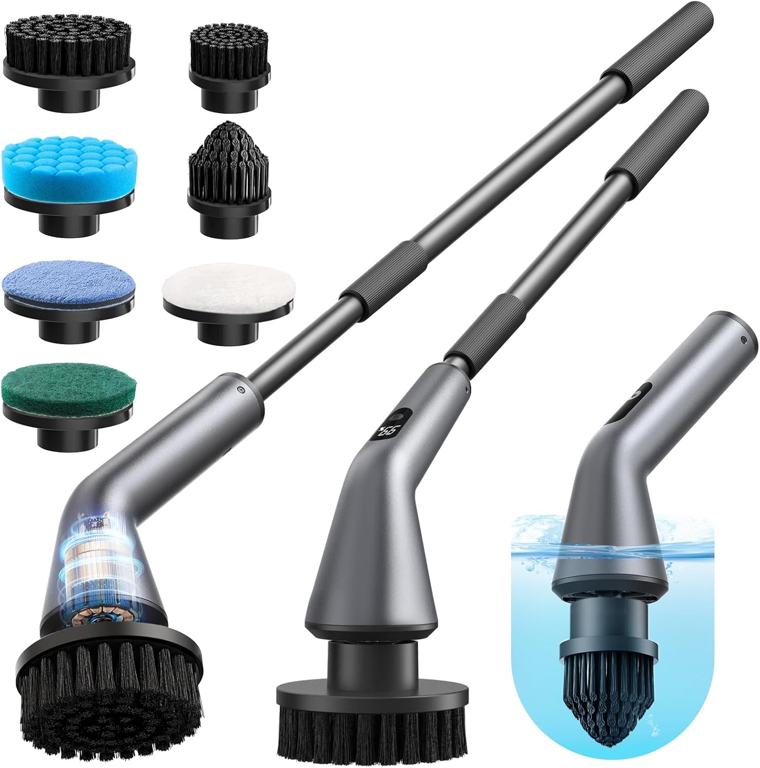 Electric Spin Scrubber, IPX7 Waterproof 2-Speed