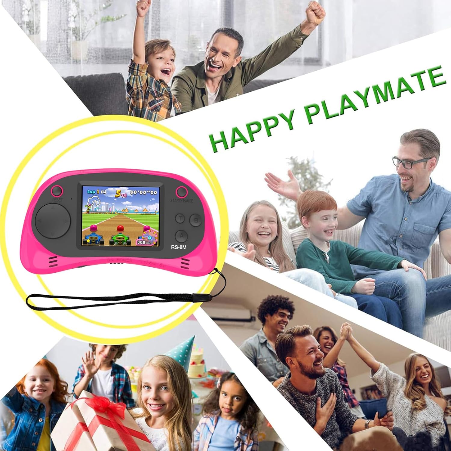 Kids Handheld Portable Video Game Player with 200 Games - 16 Bit 2.5 Inch Screen Mini Retro Electronic Machine for Boys Girls