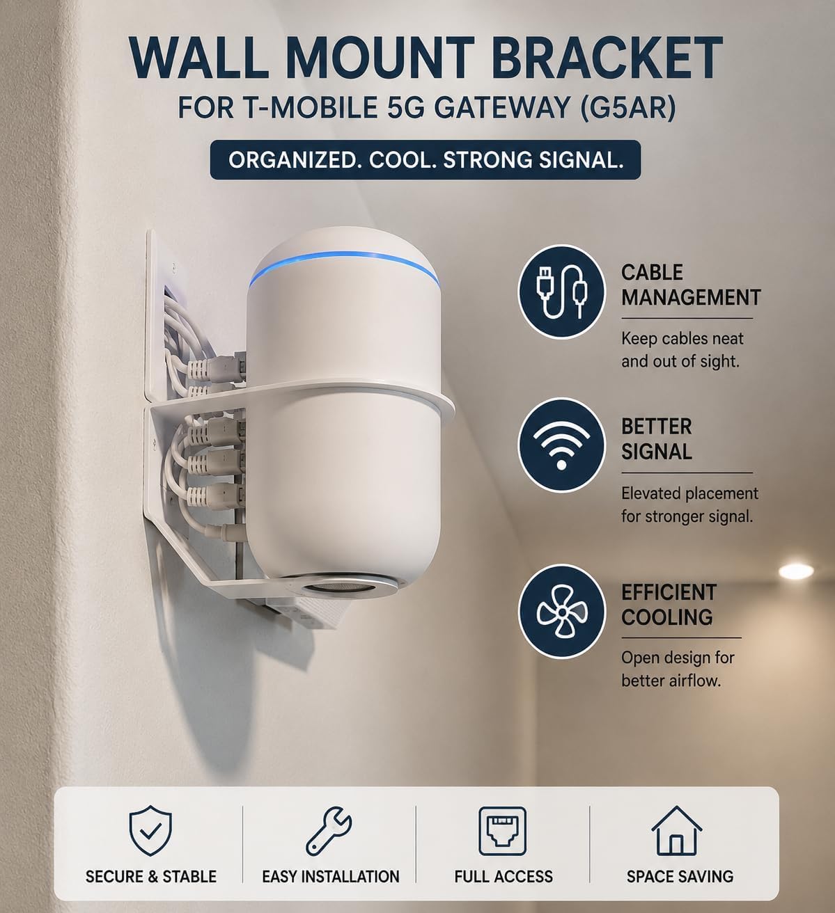Metal Wall Mount Compatible with Ubiquiti UniFi Dream Machine UDR7 & UDM-US