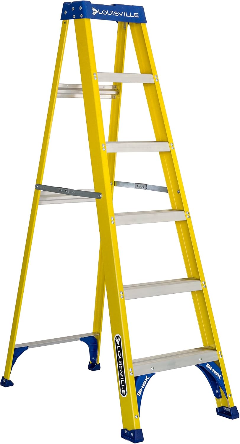 Louisville Ladder 5-Foot Fiberglass Step Ladder, 250-Pound Load Capacity, Type I, FS2005