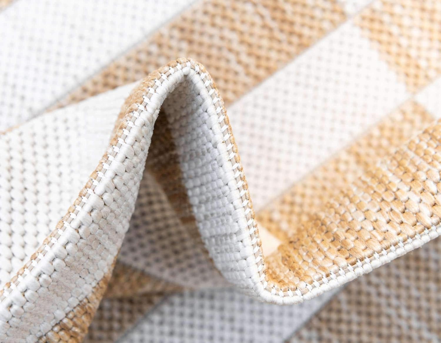 Unique Loom Outdoor Striped Collection Area Rug - Striped (7' 1" x 10' Rectangle, Taupe/Ivory)