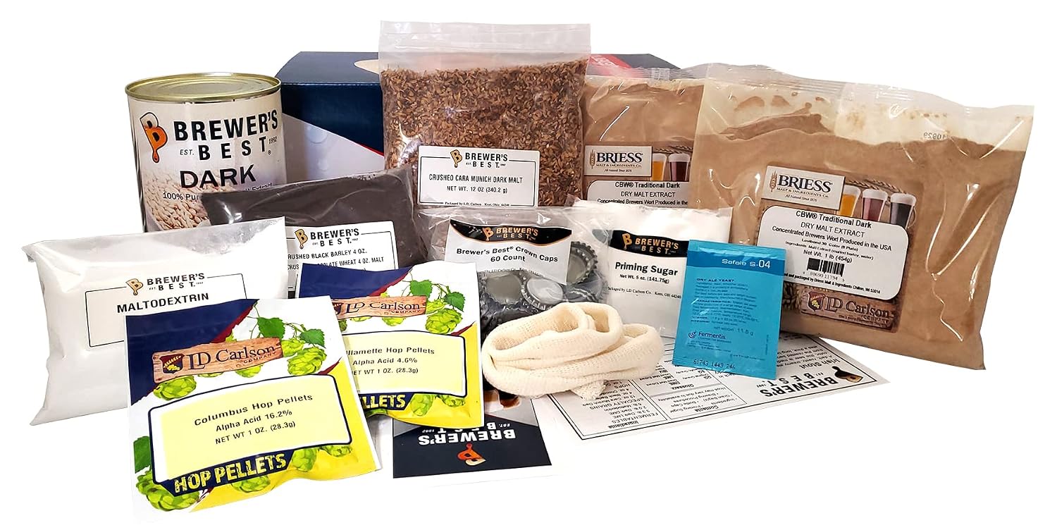 Brewer's Best - 1023 - Home Brew Beer Ingredient Kit (5 gallon), (Irish Stout) Yellow
