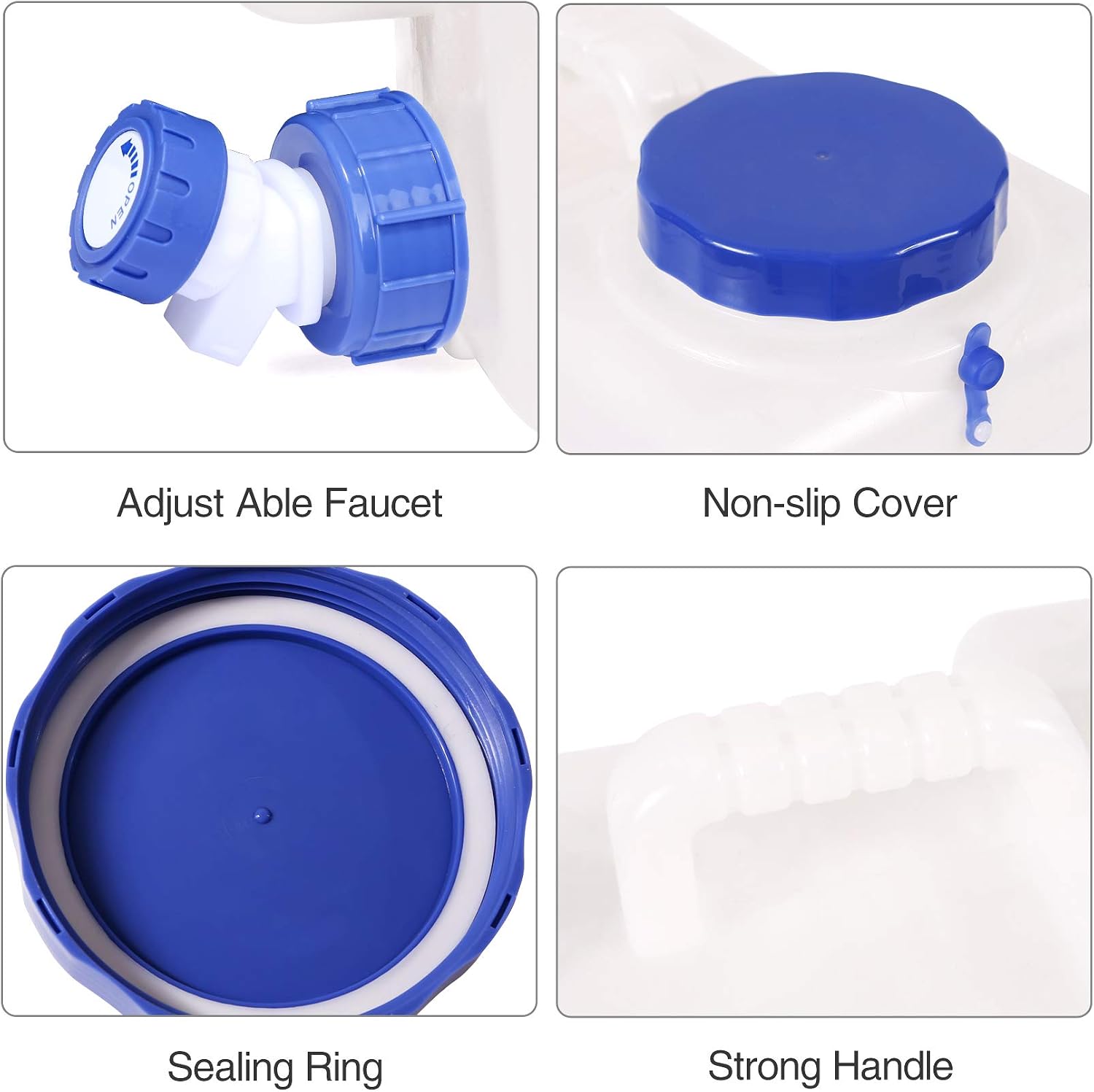5 Gallon Water Container with Spigot, Portable Camping Water Jug