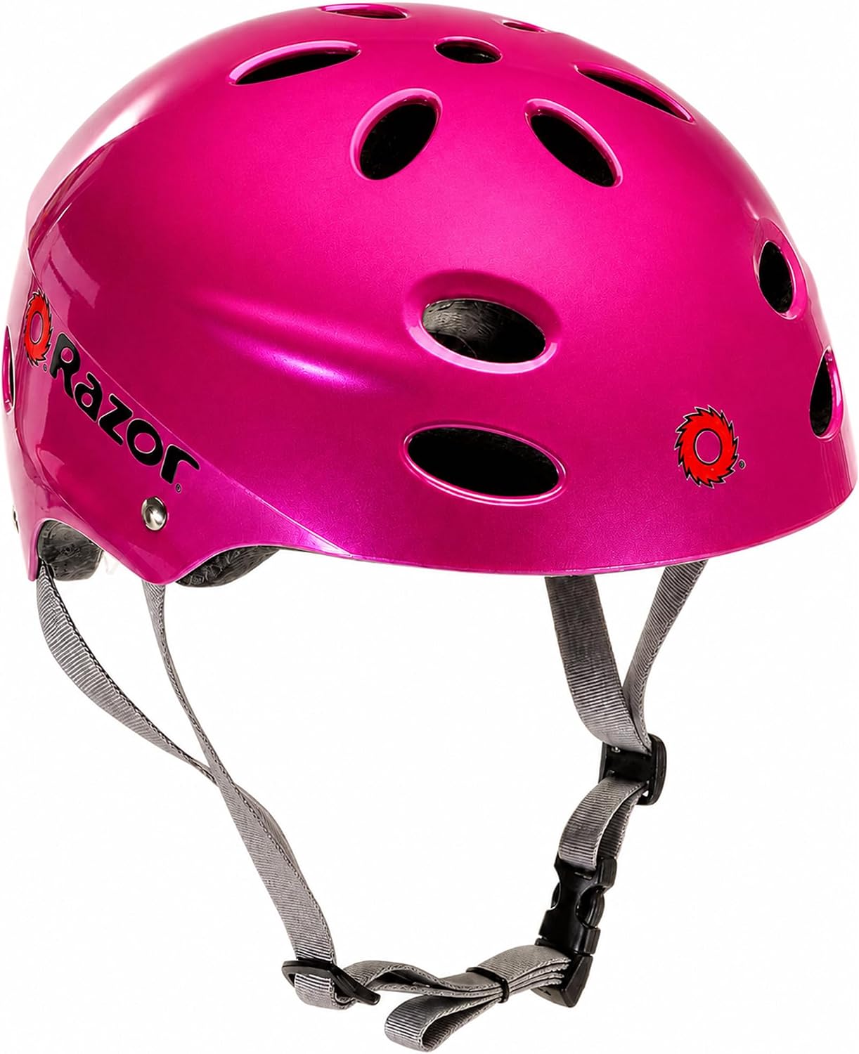 Razor V-17 Youth Multi-Sport Helmet - CPSC Approved Kid’s Helmet with Adjustable Strap - Durable Helmet with Foam Padding for Biking, Skating, and Other Outdoor Sports