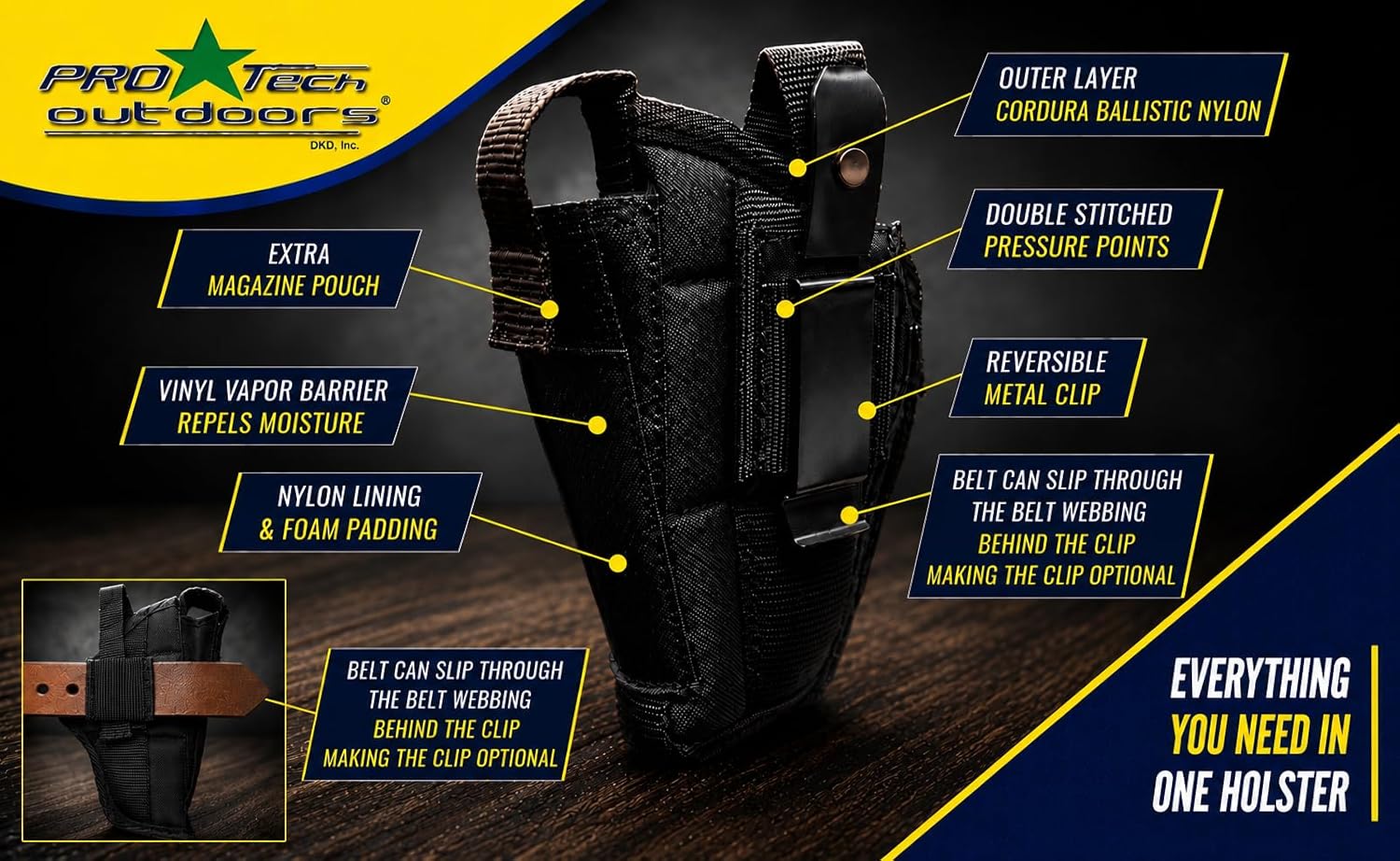 Nylon Gun Holster Fits The Taurus PT-738 TCP,Taurus PT-22,Taurus PT,25