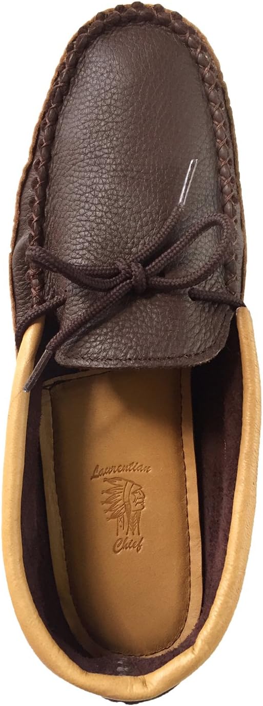 Laurentian Chief Men's Moose & Elk Leather Moccasin Shoes