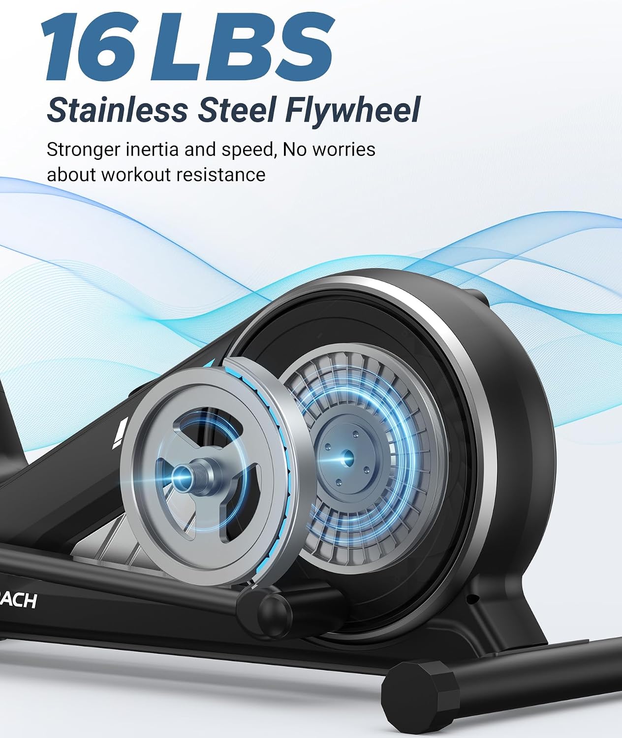 MERACH Elliptical Exercise Machine for Home Use, Elliptical Machine with Hyper-Quiet Magnetic Drive System, 16-Level Resistance Adjustment