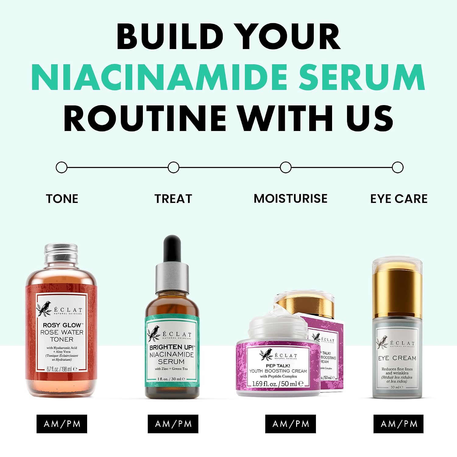 Eclat Skincare Vitamin C Serum - Skin Care for Dark Spots, Vitamin C Serum for Face with Hyaluronic Acid, Ferulic Acid, & Vit E - Anti Aging and Skin Brightening Vit C Formula for Face Care 1 Fl Oz
