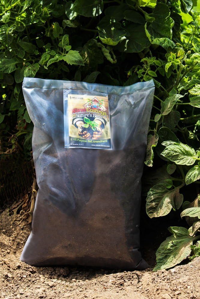 Earthworm Castings 8 Quarts, Approx. 10 Pounds, Natures Soil Amendment for Indoors & Outdoors