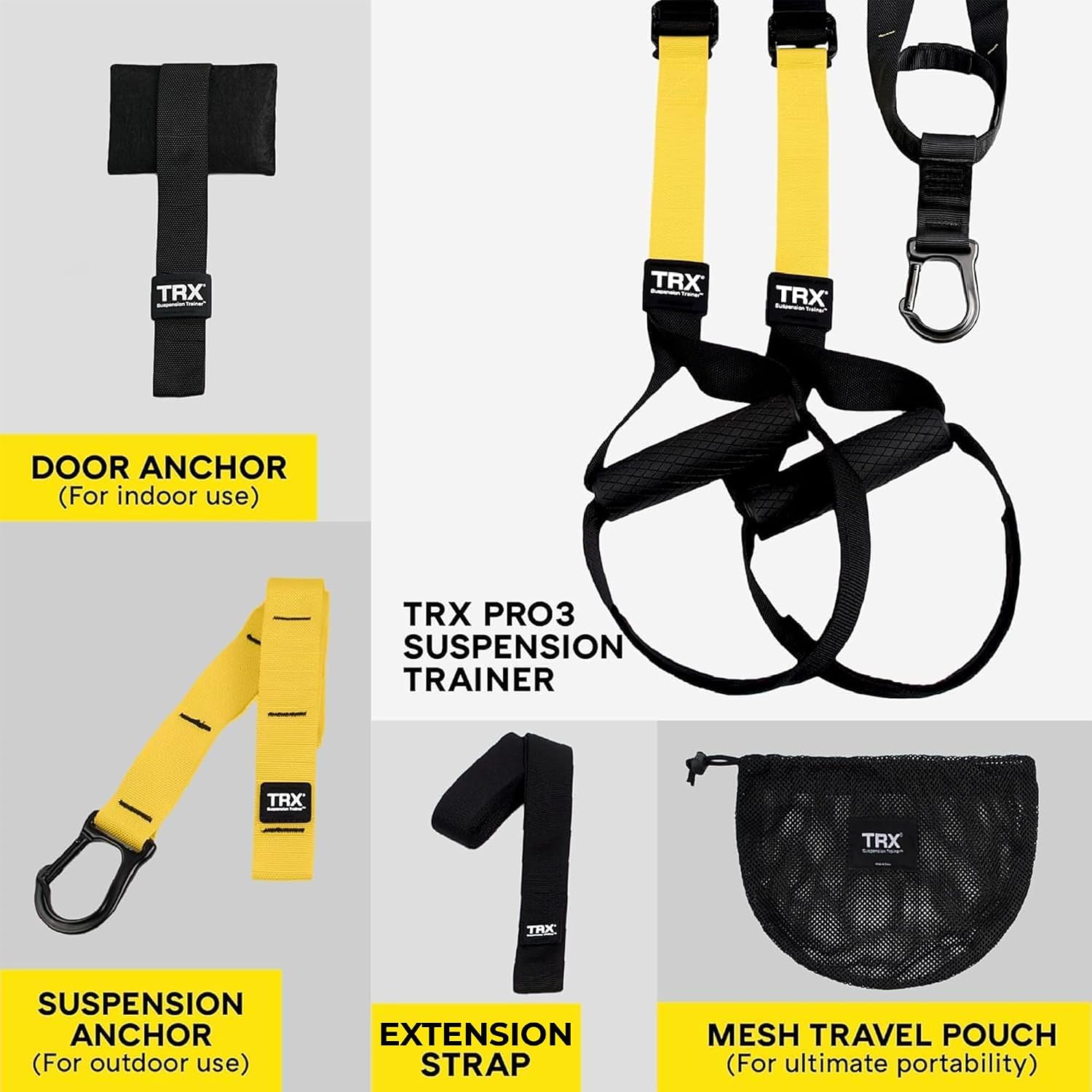 TRX Pro3 Home Gym System – Professional-Grade Suspension Trainer for Strength Training, HIIT, Cardio & Full-Body Workouts
