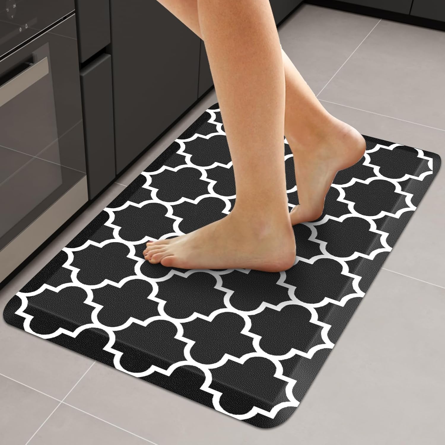 WISELIFE Kitchen Mats and Rugs Cushioned Anti-Fatigue, 17.3"x 60", Grey
