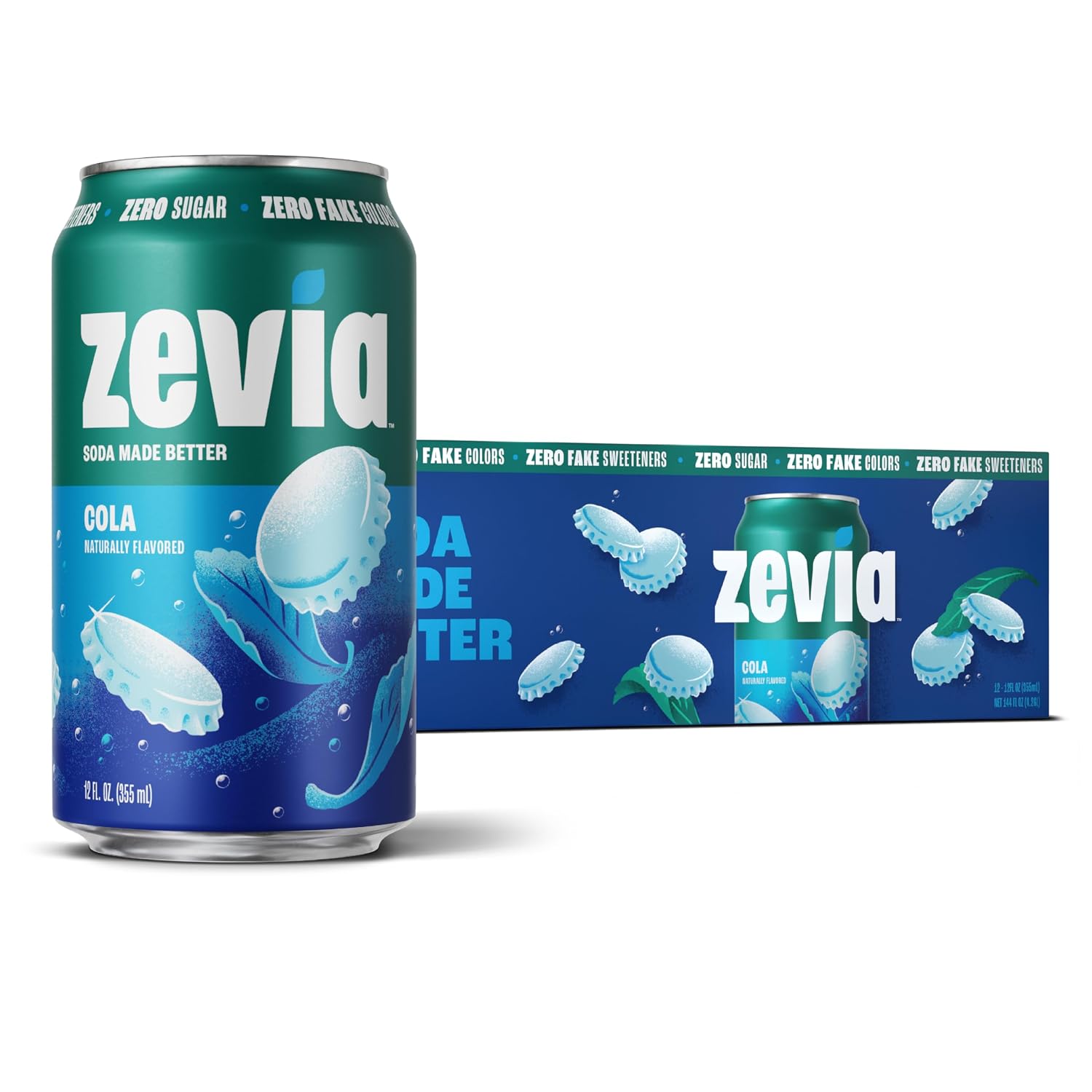 Zevia Zero Calorie Soda, Orange, 12 Ounce Cans (Pack of 6)