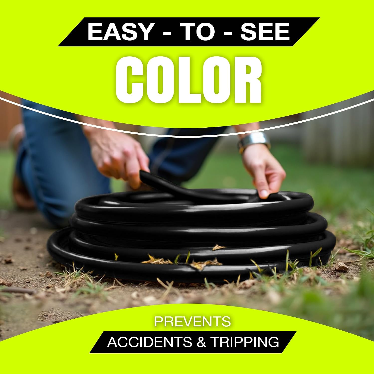 25ft Outdoor/Indoor Extension Cord 3-Outlet 12/3 Gauge Extra Heavy Duty 3 Prong SJTW, Waterproof, Flexible Cold-Resistant Long Power Cord,15A 125V 1875W, Yellow by LifeSupplyUSA