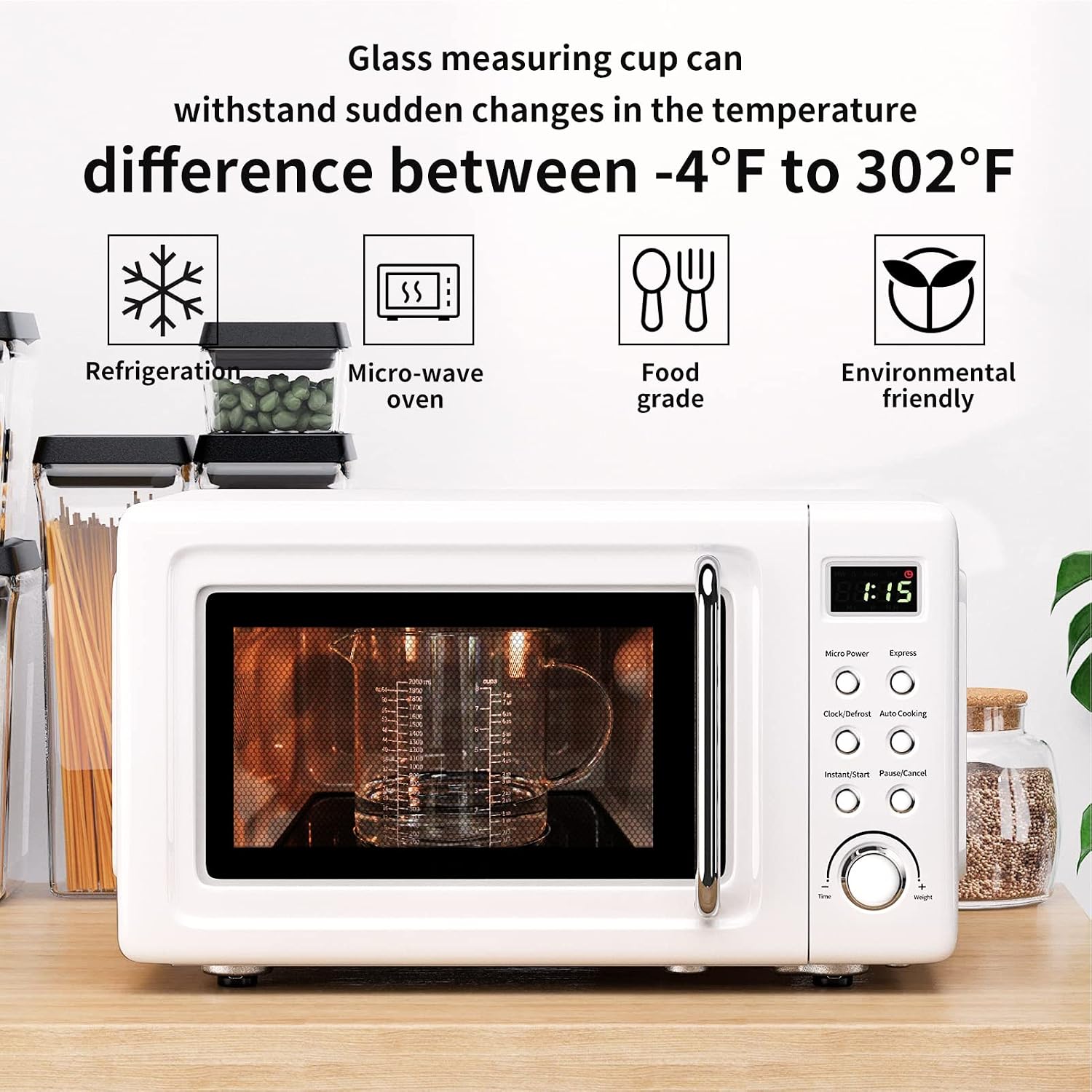 2 Cup Glass Measuring Cup, [Insulated handle, V-Shaped Spout], High Borosilicate Glass Measuring Cup for Kitchen or Restaurant, Easy To Read, 500 ML (0.5 Liter, 2 Cup)