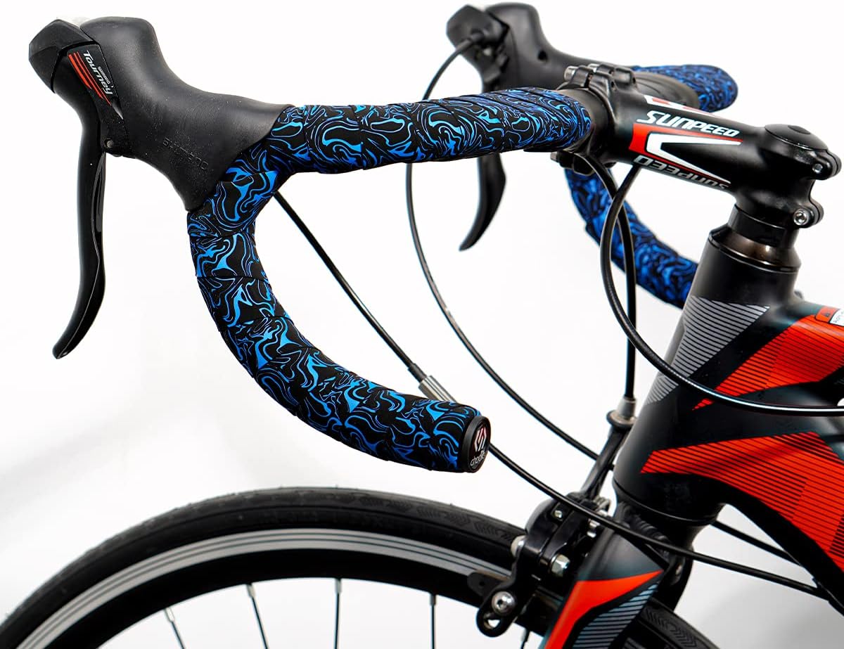Chooee Road Bike Handlebar Tape,2PCS Bicycle Bar Tape,Red/Blue/Green/Yellow/Orange/Purple/Silver/Black