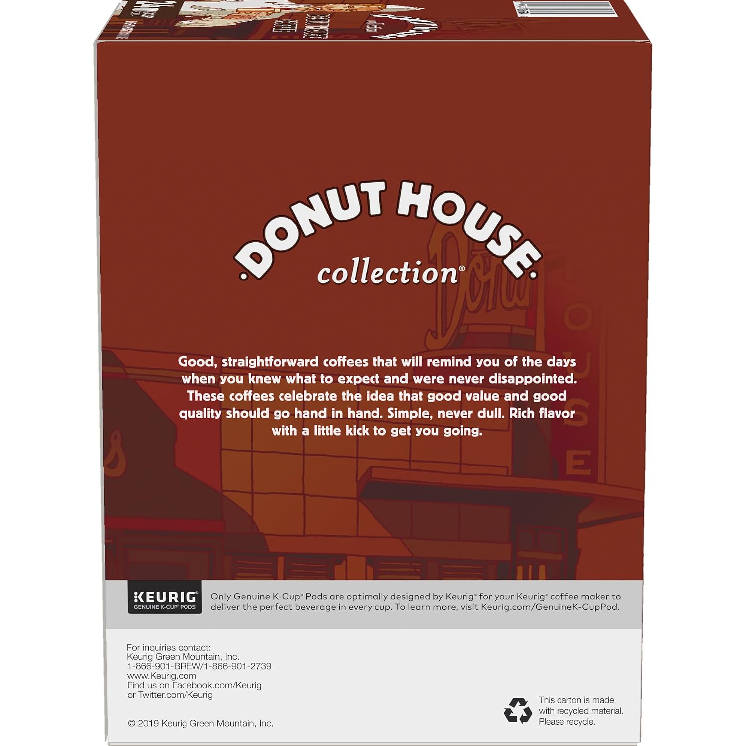 Donut House Collection Donut House Coffee Keurig Single-Serve K-Cup Pods, Light Roast Coffee, 96 Count
