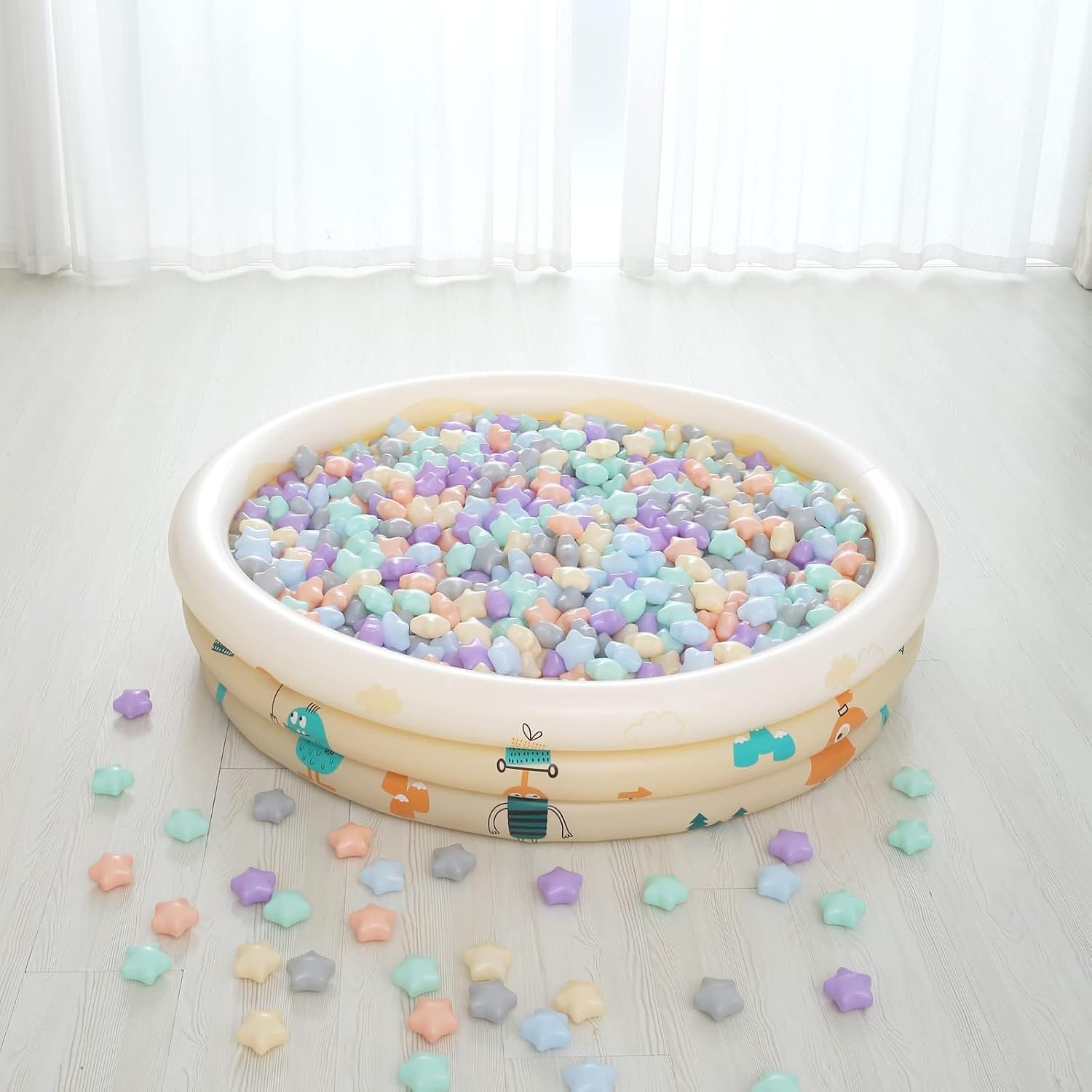 GOGOSO Ball Pit Balls 100 PCS for Toddles, Kids Plastic Balls for Ball Pit, Pool, Pink Party Accessories, Birthday Decoration