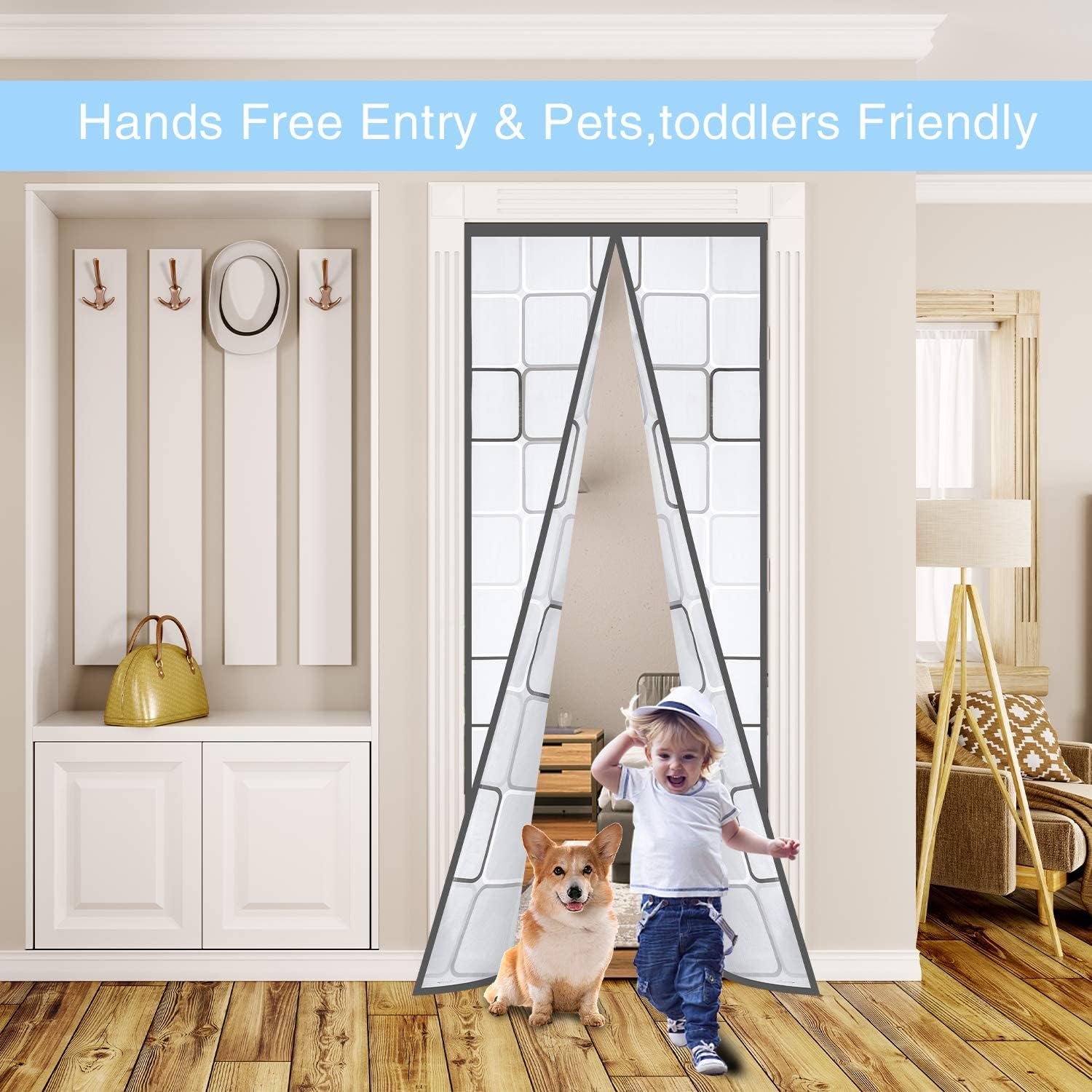 Insulated Door Curtain, Thermal Magnetic Self-Sealing EVA Door Screen Winter Stop Draft Keep Cold Out Door Cover for Kitchen, Bedroom