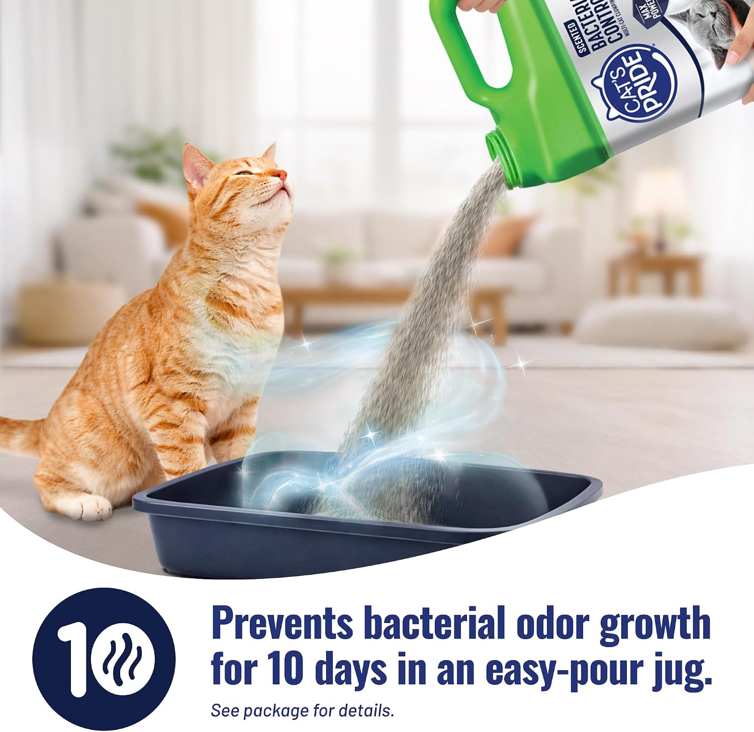Cat's Pride Bacterial Odor Control, Max Power, Clumping Litter Scented 15lb