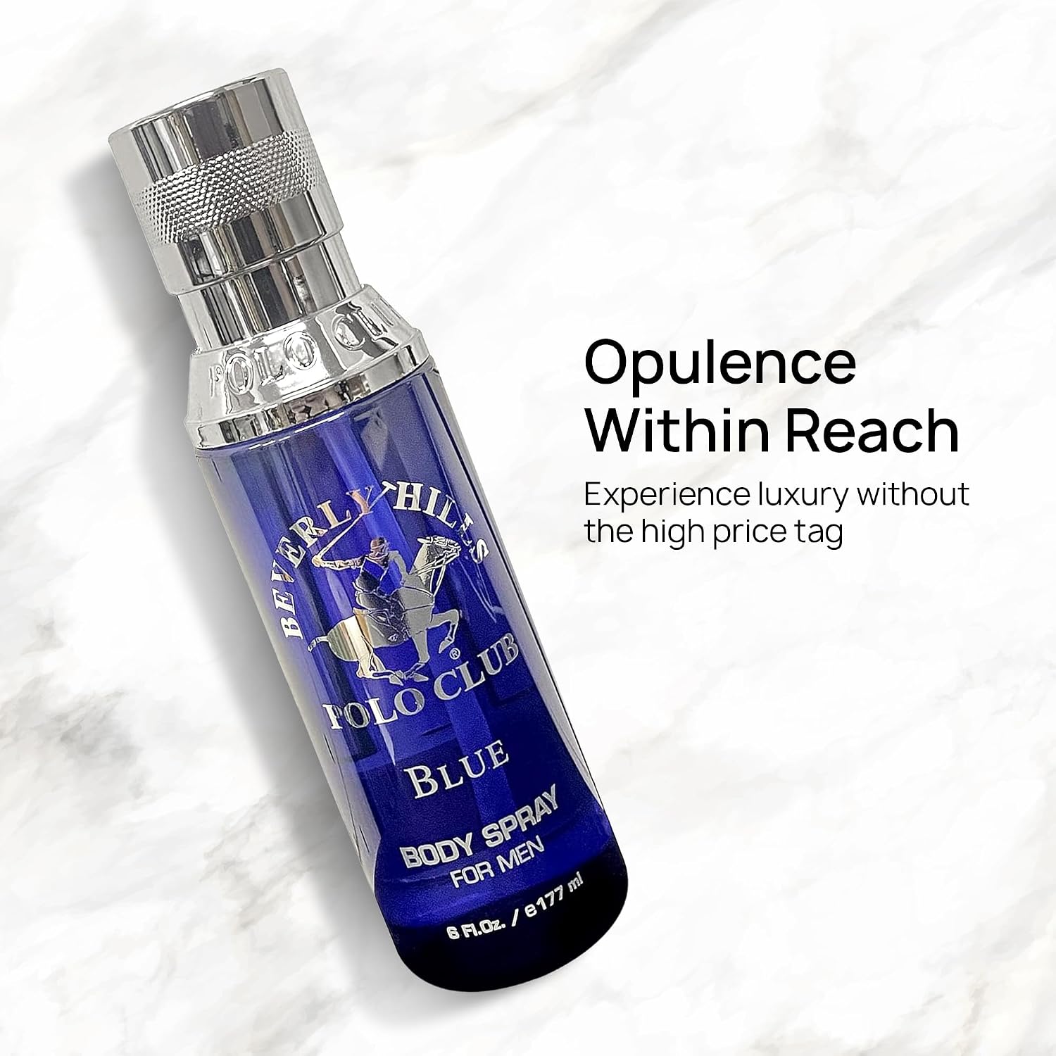 Beverly Hills Polo Club Body Spray for Men - BHPC Blaze - Fresh, Earthy with Notes of Cedar & Basil - Long Lasting Body Mist Cologne Scent - Ideal Gift for Him, 6oz