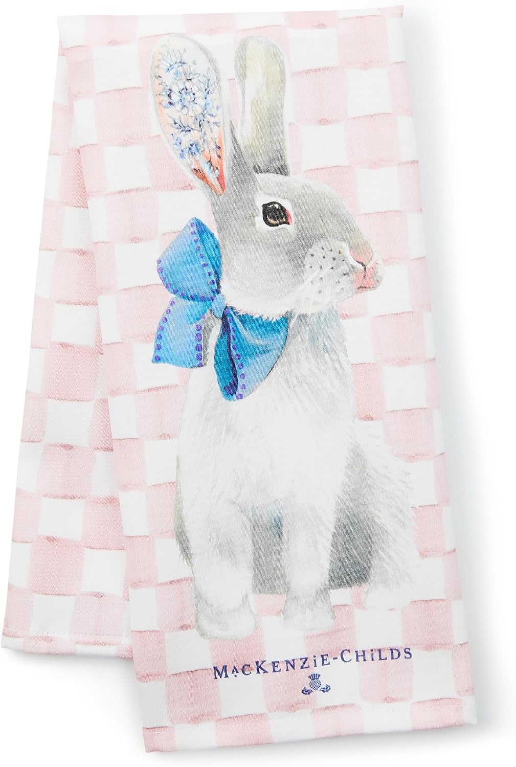 MACKENZIE-CHILDS Cotton Dish Towel, Hydrangea Tea Kettle