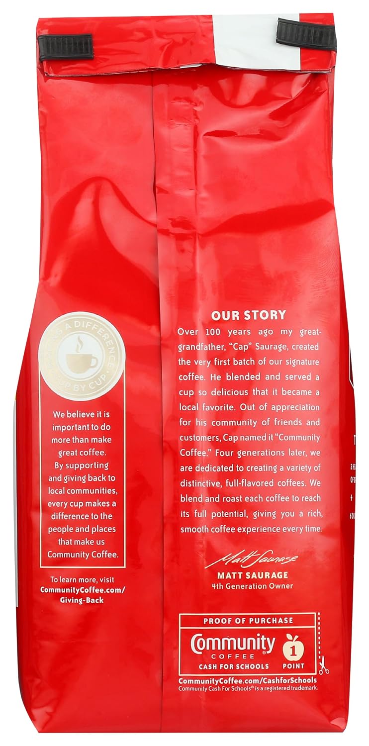 Community Coffee French Roast, Ground Coffee, Extra Dark Roast, 12 Ounce Bag (Pack of 1)