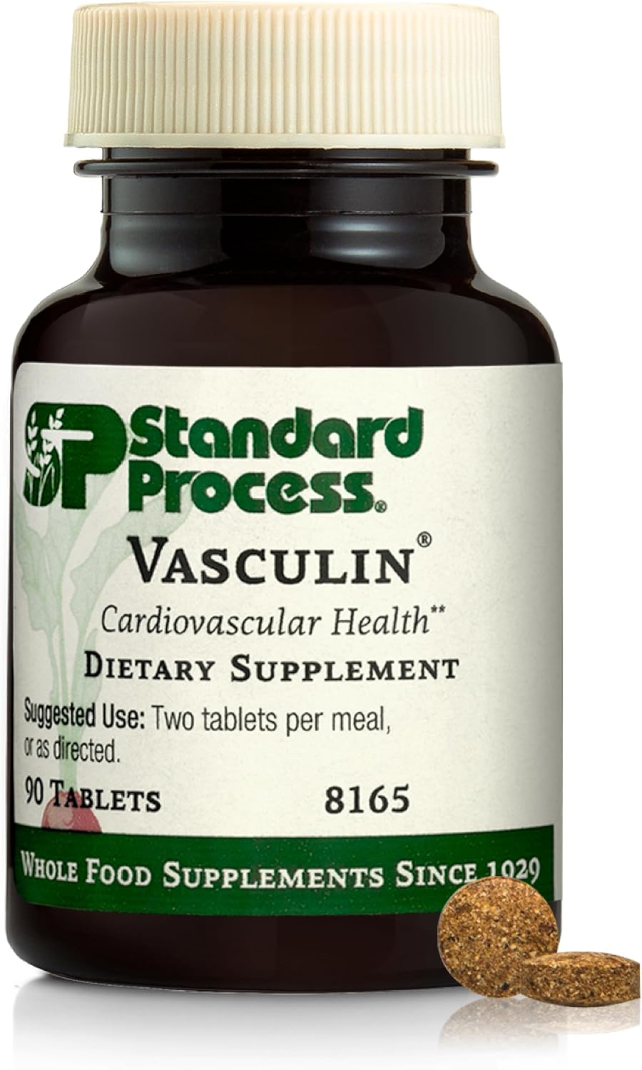 Standard Process Vasculin - Supplement for Cardiovascular & Healthy Heart Support - Supports Collagen Formation & Heart Health - Non-Dairy & Non-Soy