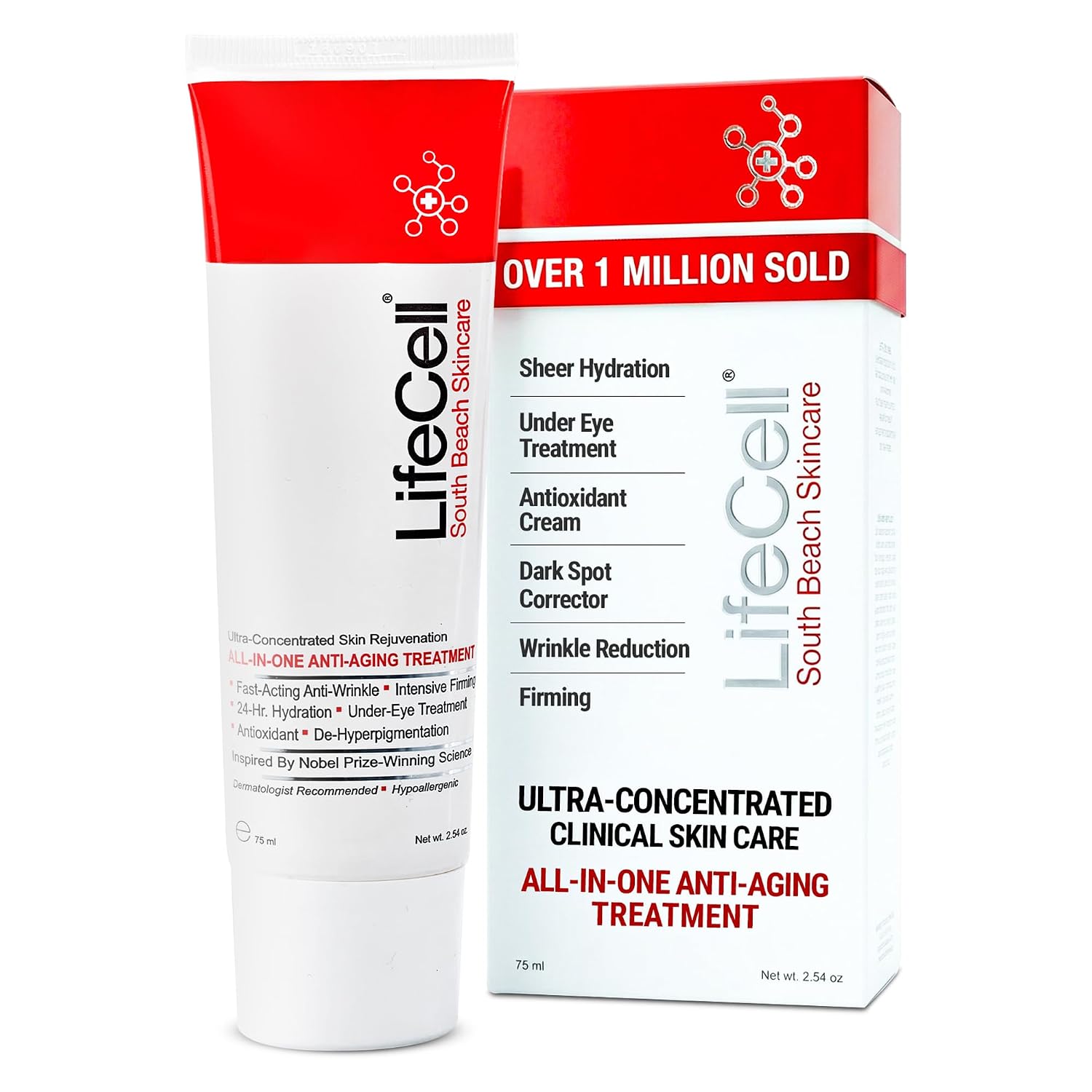 LifeCell Anti-Aging Cream for Wrinkles, Fine Lines & Dark Circles, 2.54oz | LifeCell Anti-Aging Cream for Wrinkles, Fine Lines & Dark Circles, 2.54oz