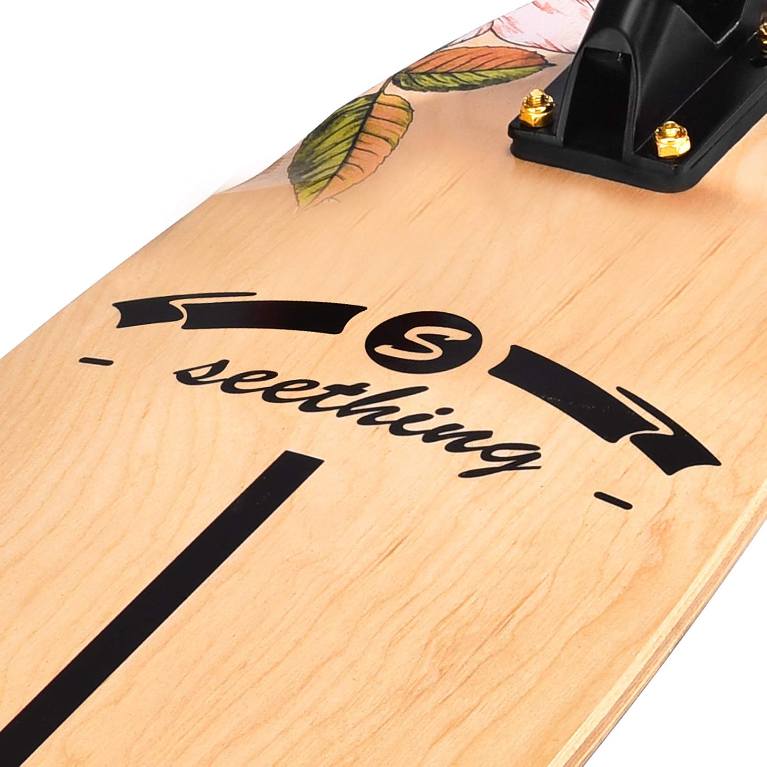 seething 42 Inch Longboard Skateboard Complete Cruiser Pintail, The Original Artisan Maple Skateboard Cruiser Pintail for Cruising, Carving