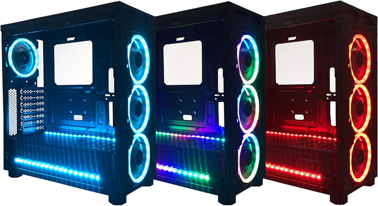Apevia ST4-RGB Spectra 120mm Silent RGB Fan 4-Pack with Remote Control