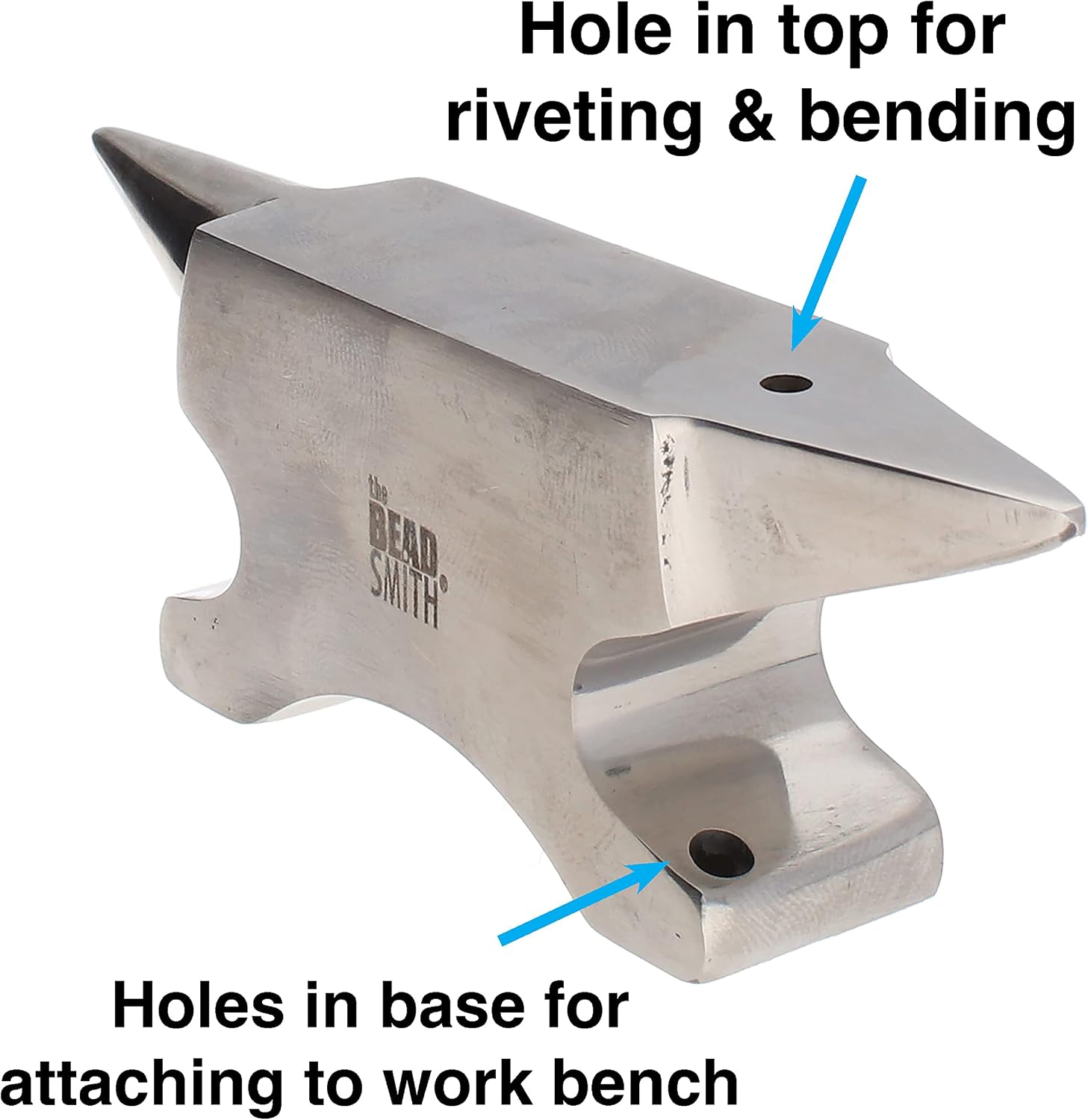 The Beadsmith Dual-Ended Horn Anvil – Mini Size 2.5 x 1 x 1.5 inches – 118mm Tip to Tip – 13.11oz/0.82lbs – Made of Solid Stainless Steel