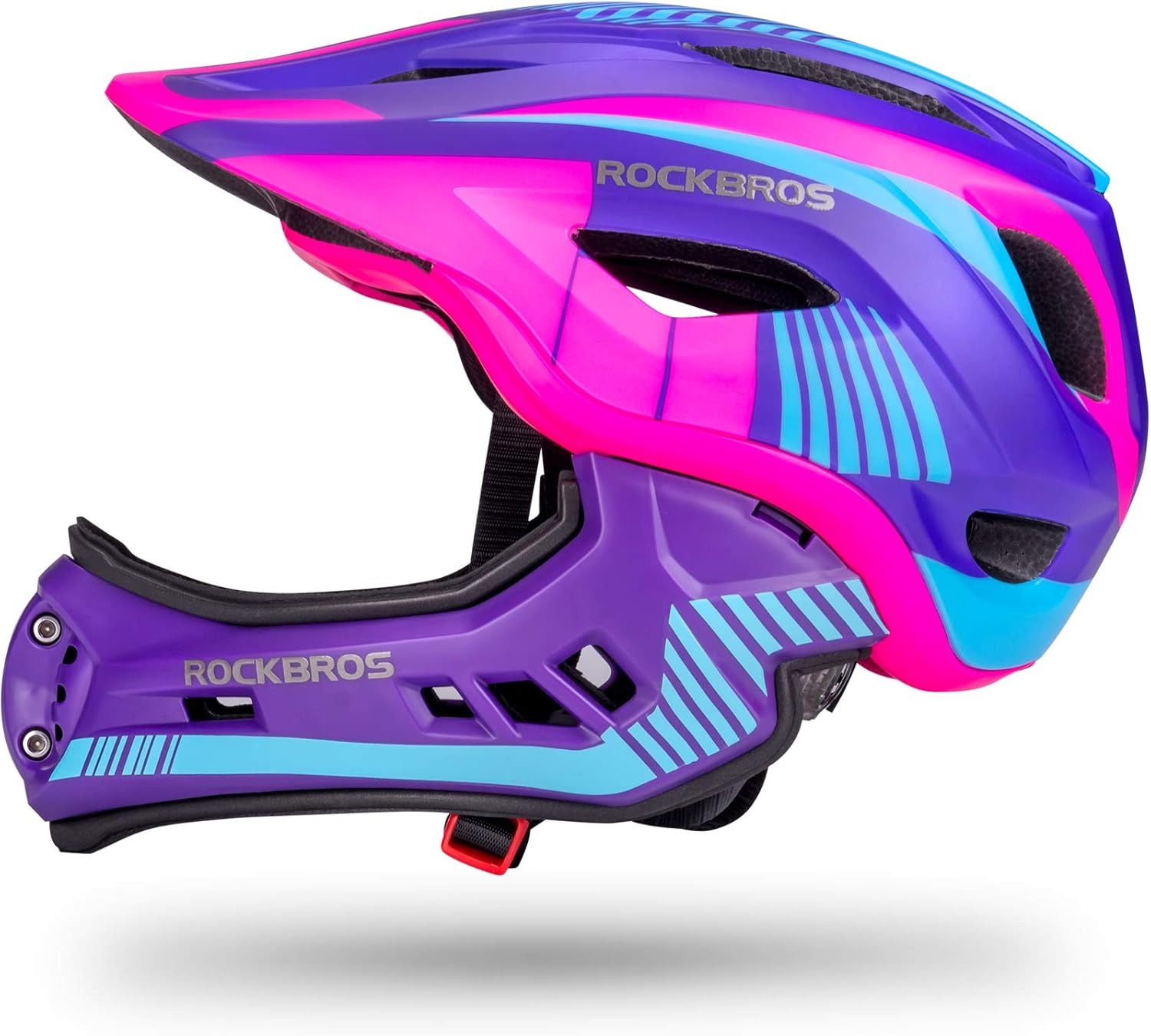 ROCKBROS Kids Full Face Bike Helmet Lightweight Detachable MTB Helmet