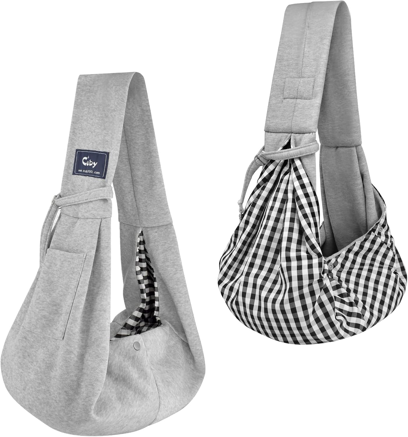Dog and Cat Sling Carrier - Hands Free Reversible Pet Papoose Bag - Soft Pouch and Tote Design - Suitable for Puppy, Small Dogs Cats Outdoor