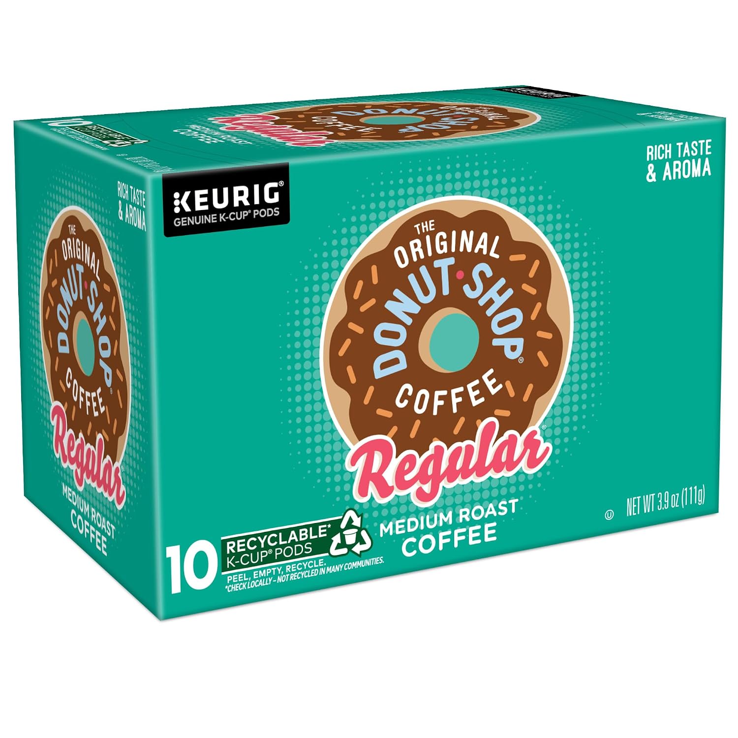 The Original Donut Shop Regular, Single-Serve Keurig K-Cup Pods, Medium Roast Coffee Pods, 96 Count