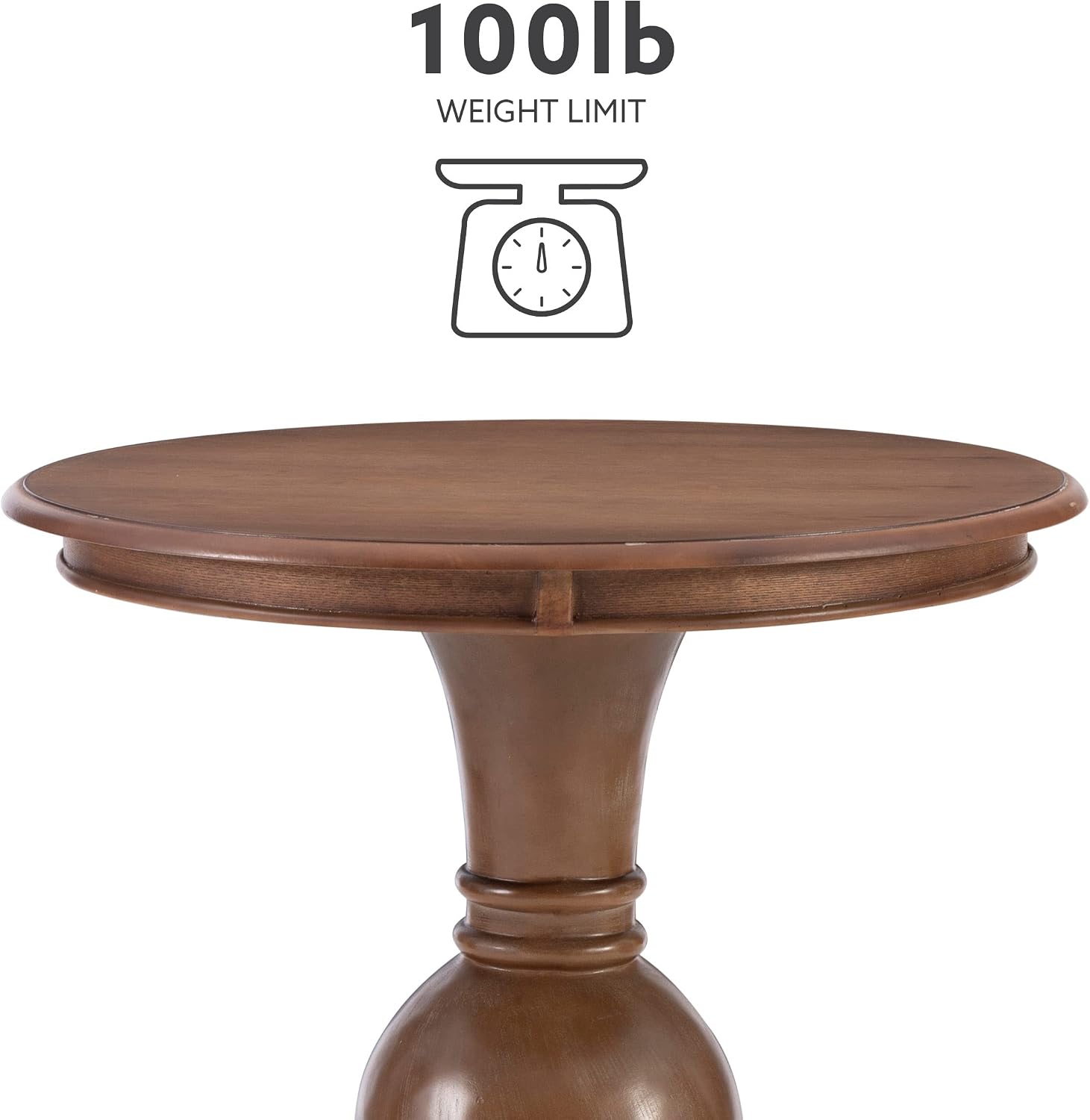 Powell 809-350 Espresso Round Accent Table 26"L x 26"W x 26"H