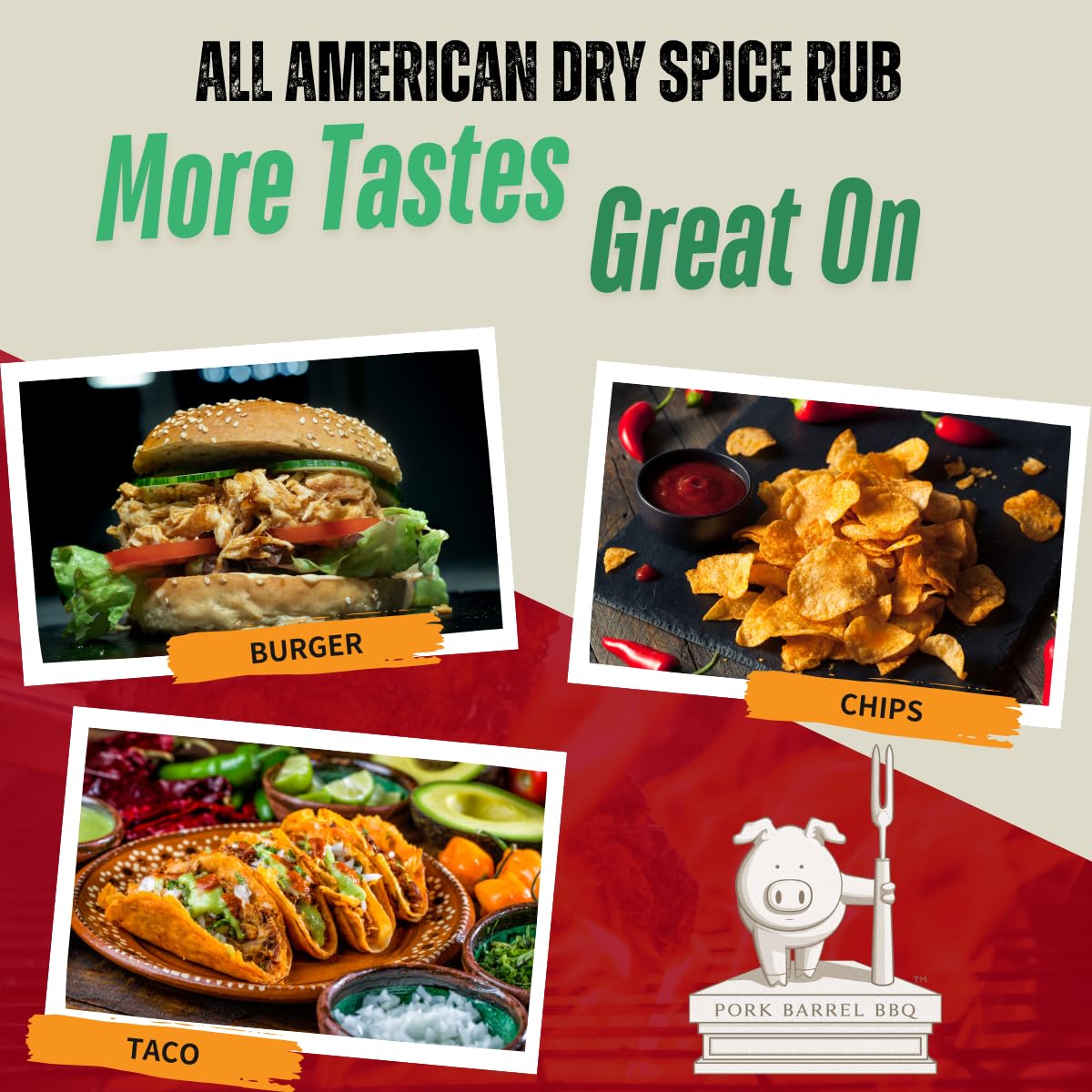 Pork Barrel BBQ All-Purpose BBQ Seasoning & Rub | Sugar-Free, Gluten-Free, MSG-Free | All American BBQ Seasoning for Chicken, Beef & Pork – 22oz Jar