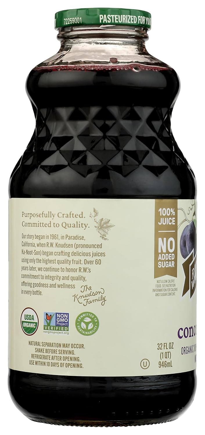 R.W. Knudsen Organic Just Concord Grape Juice, 32 fz