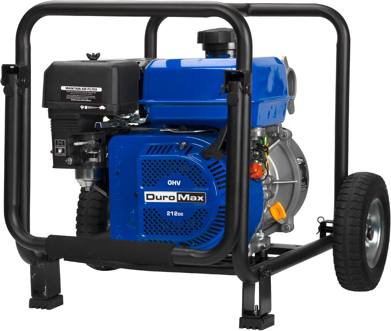 DuroMax XP652WP 208cc 158-Gpm 3600-Rpm 2-Inch Gasoline Engine Portable Water Pump, 50 State Approved, XP652WP, Blue