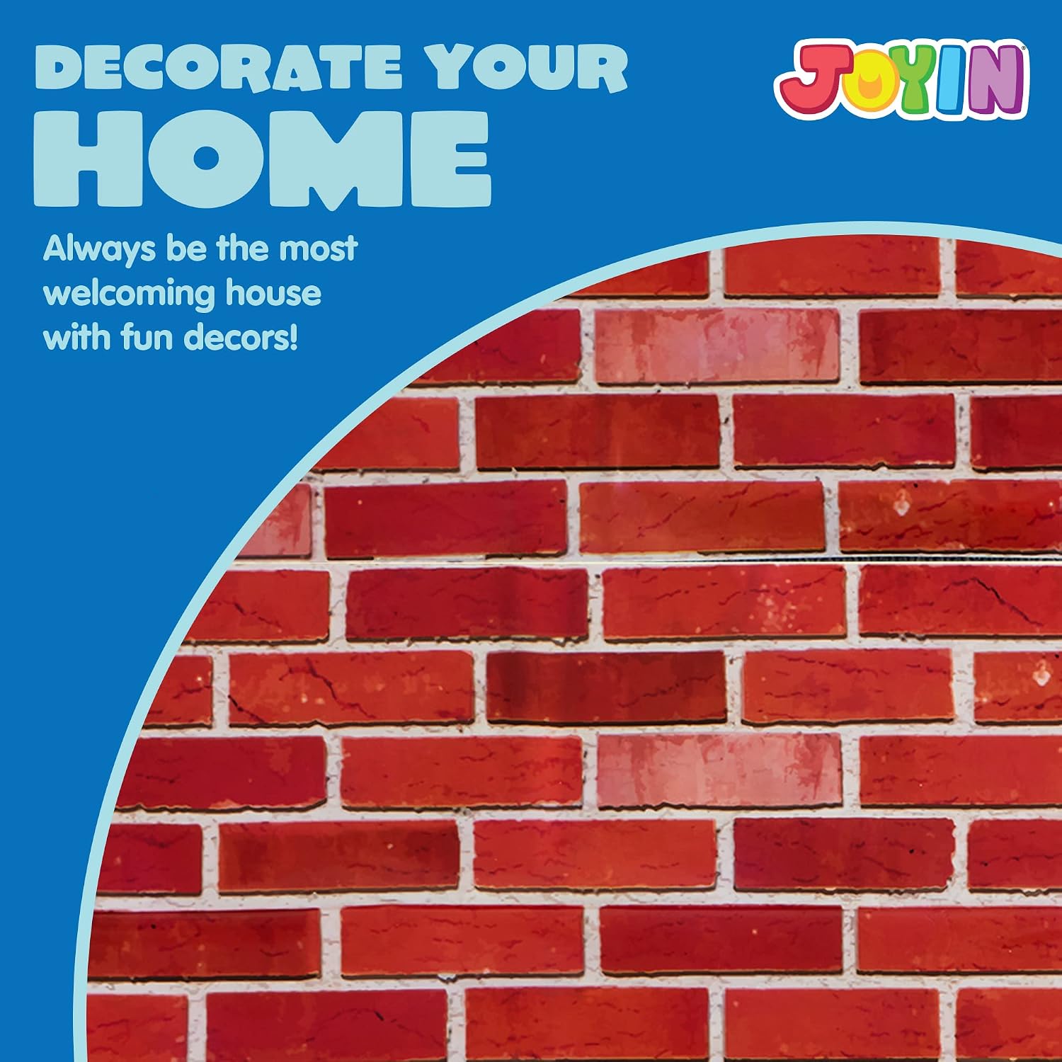 JOYIN Brick Wall Backdrop 30FT x 4FT Birthday Party Accessory Christmas Wall Decorations