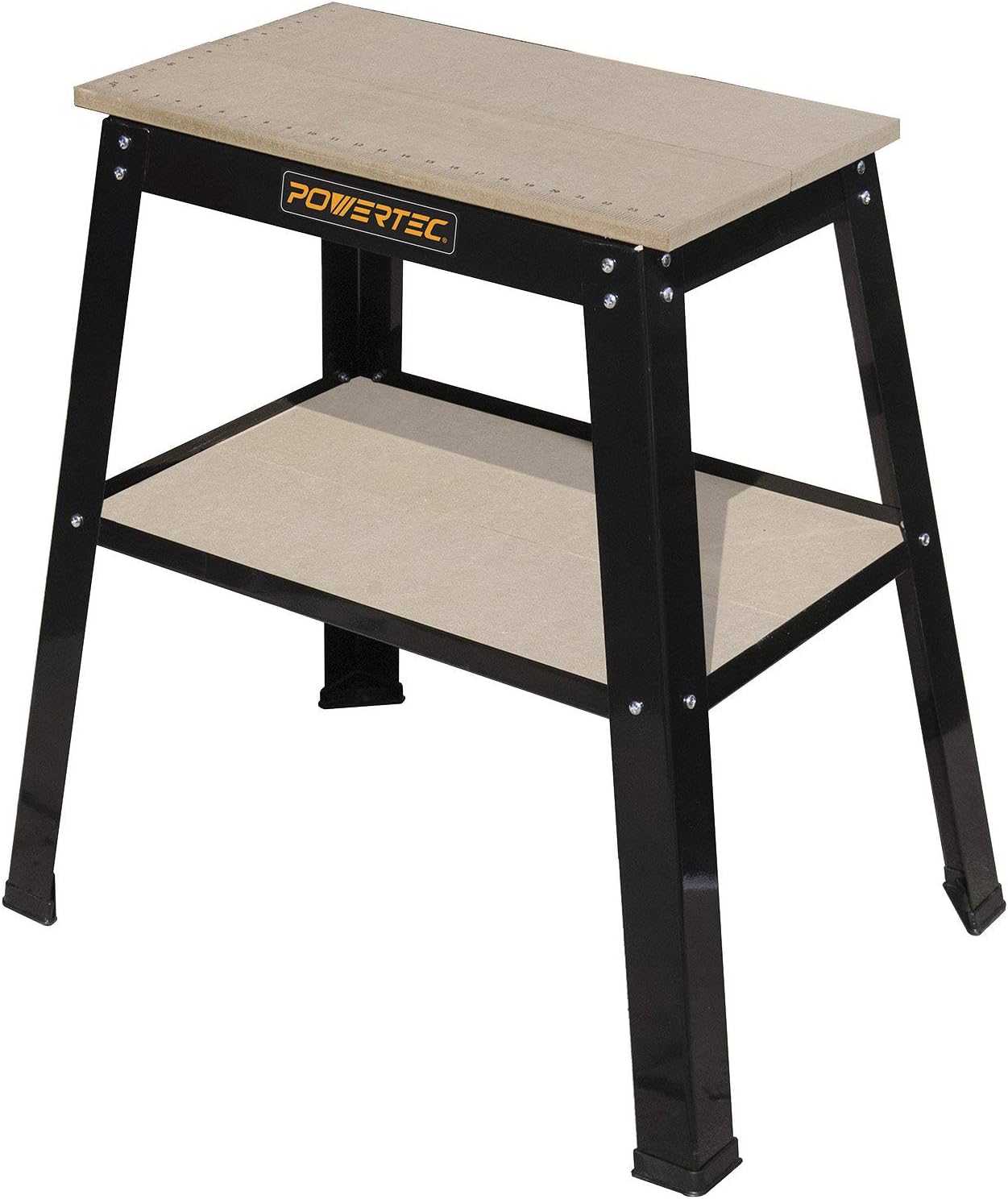 POWERTEC Tool Stand, MDF Split Top Expands to 20"x25", 32" Work Height Power Tool Stand for Drill Press, Belt Sander, Bench Grinder, Band Saw