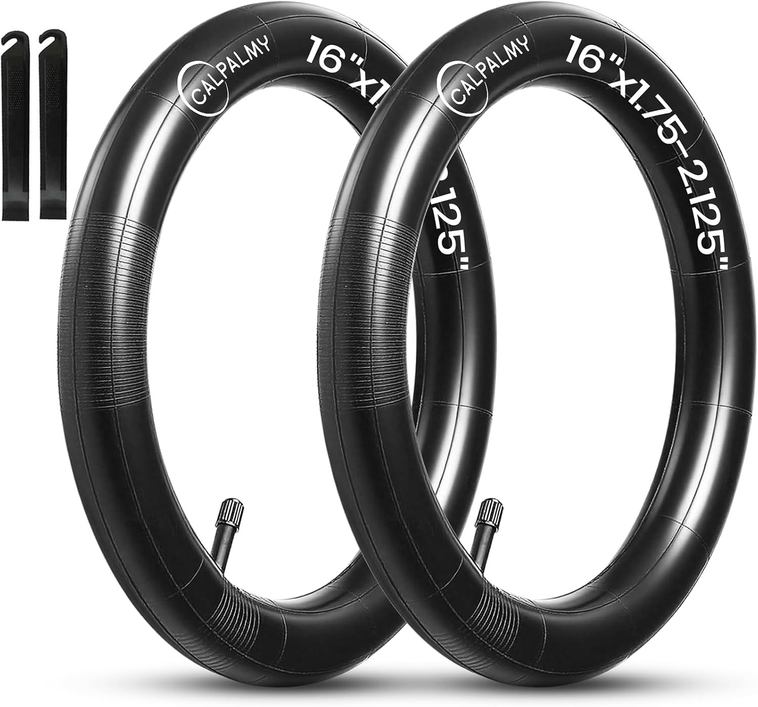 CALPALMY 12"/14"/16"/18"/20"/22"/24"/26"/28" Kids Bike Inner Tubes (2 Pack), Width Fit 1.75/1.95/2.125 with Schrader Valve