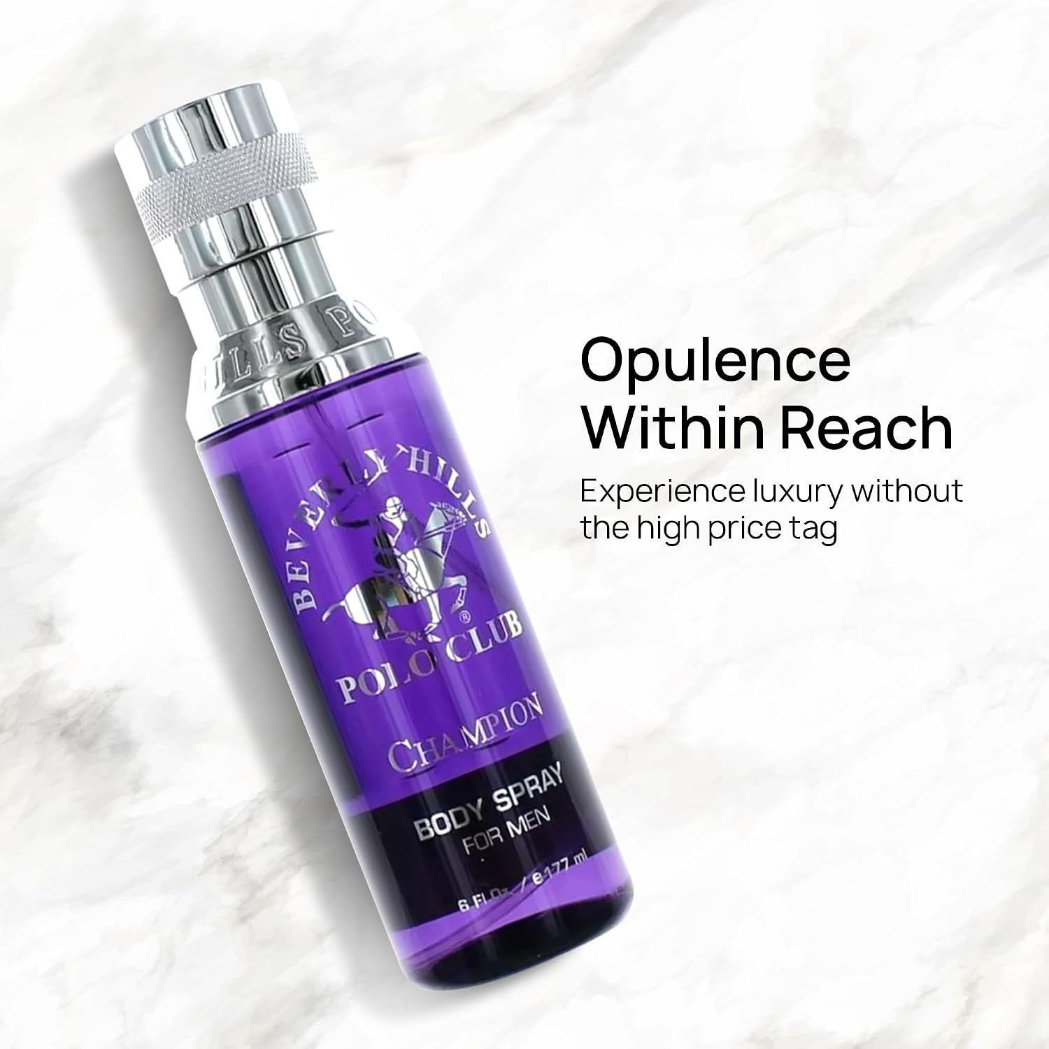 Beverly Hills Polo Club Body Spray for Men - BHPC Blaze - Fresh, Earthy with Notes of Cedar & Basil - Long Lasting Body Mist Cologne Scent - Ideal Gift for Him, 6oz