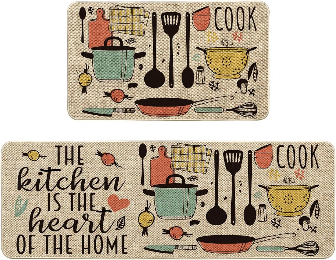 Artoid Mode The Kitchen is The Heart of The Home Kitchen Mats Set of 2